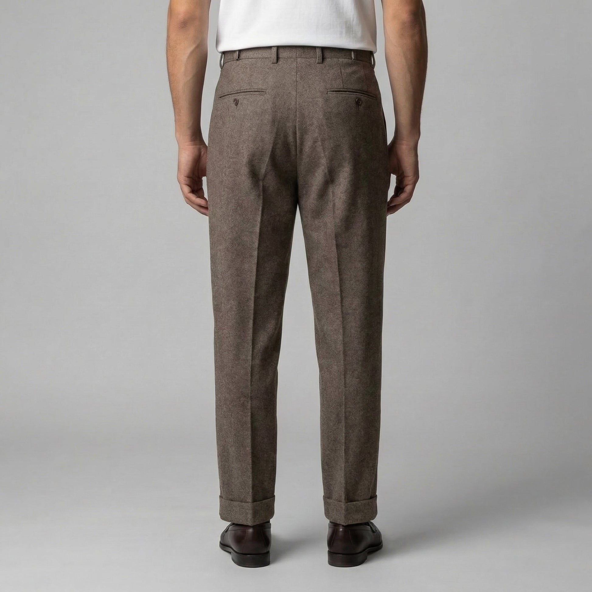 Pantaloni Uomo Eleganti Texturizzati con Regolatori Laterali