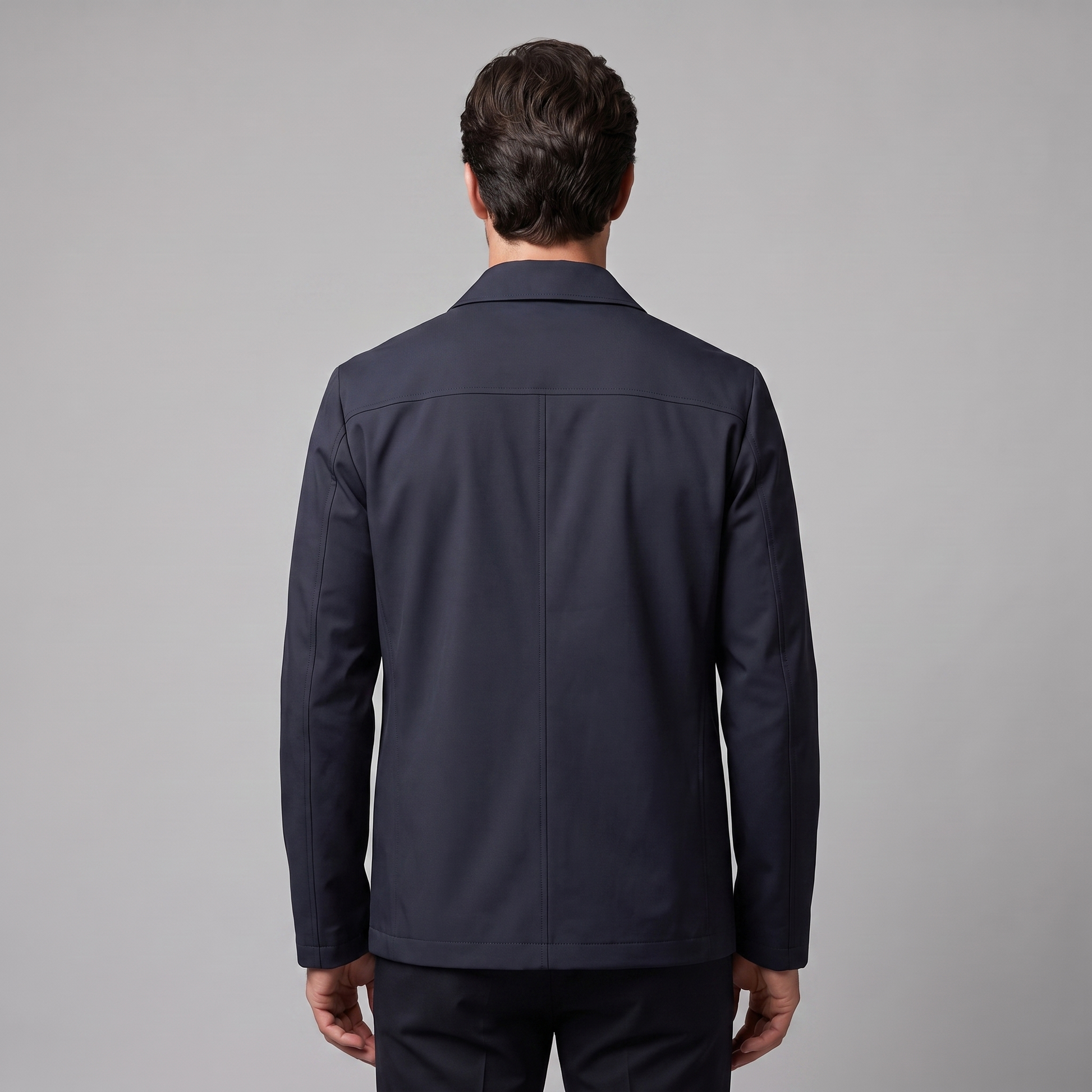 Giacca Uomo Foderata in Pile con Colletto a Camicia