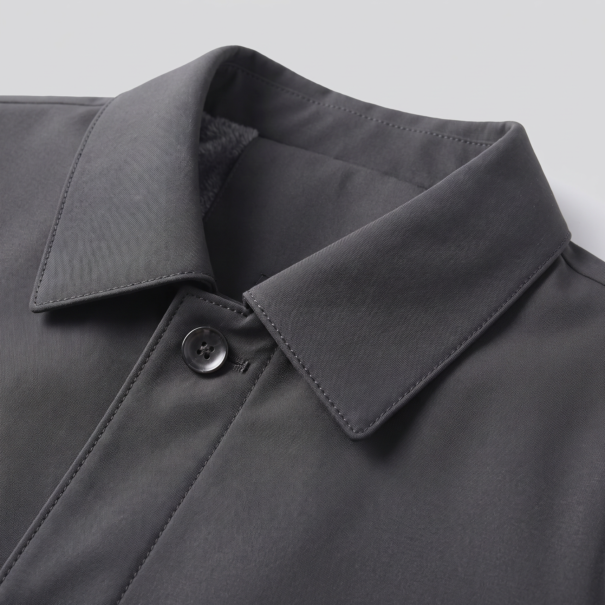Giacca Uomo Foderata in Pile con Colletto a Camicia