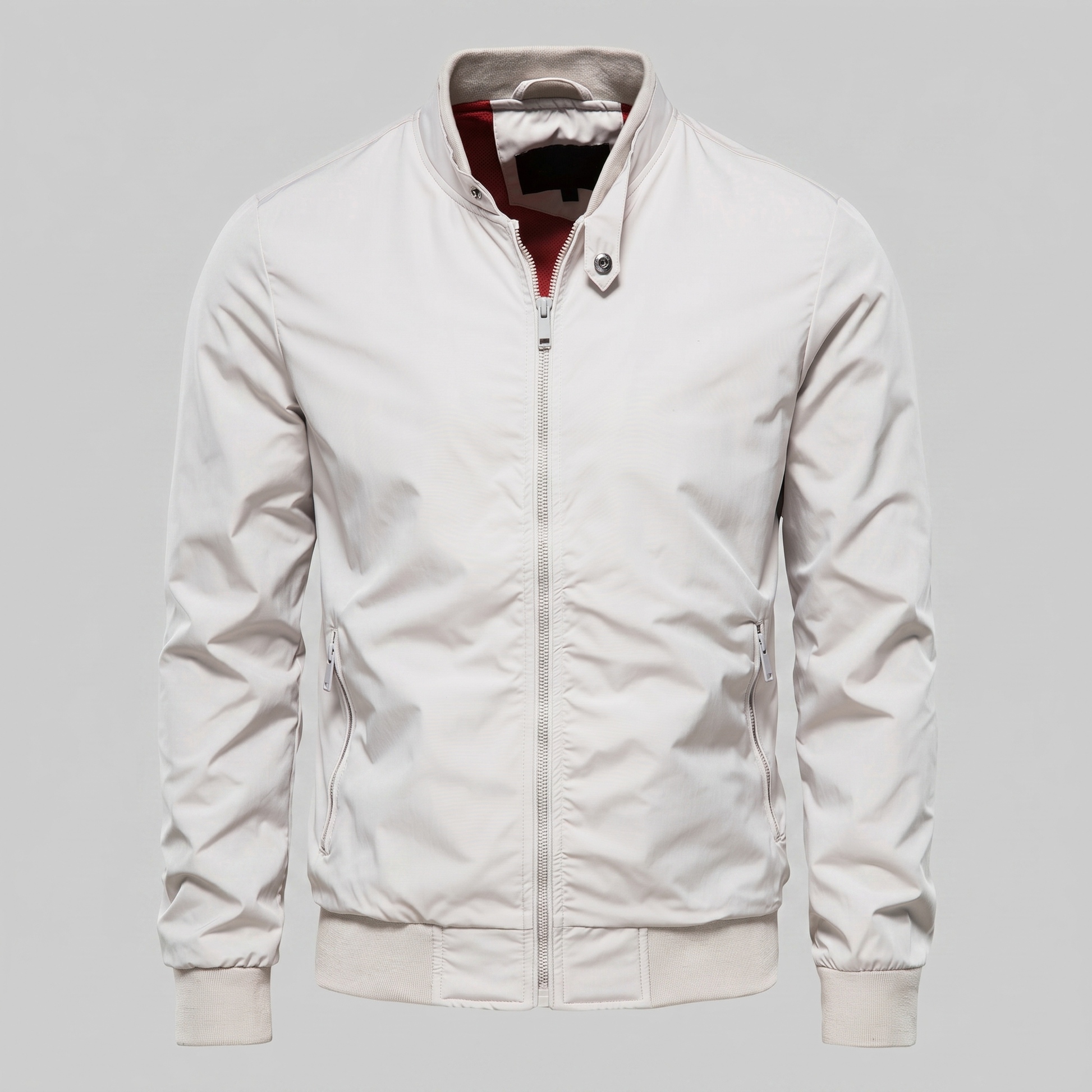 Giacca Bomber Harrington Uomo Slim Collo Alto