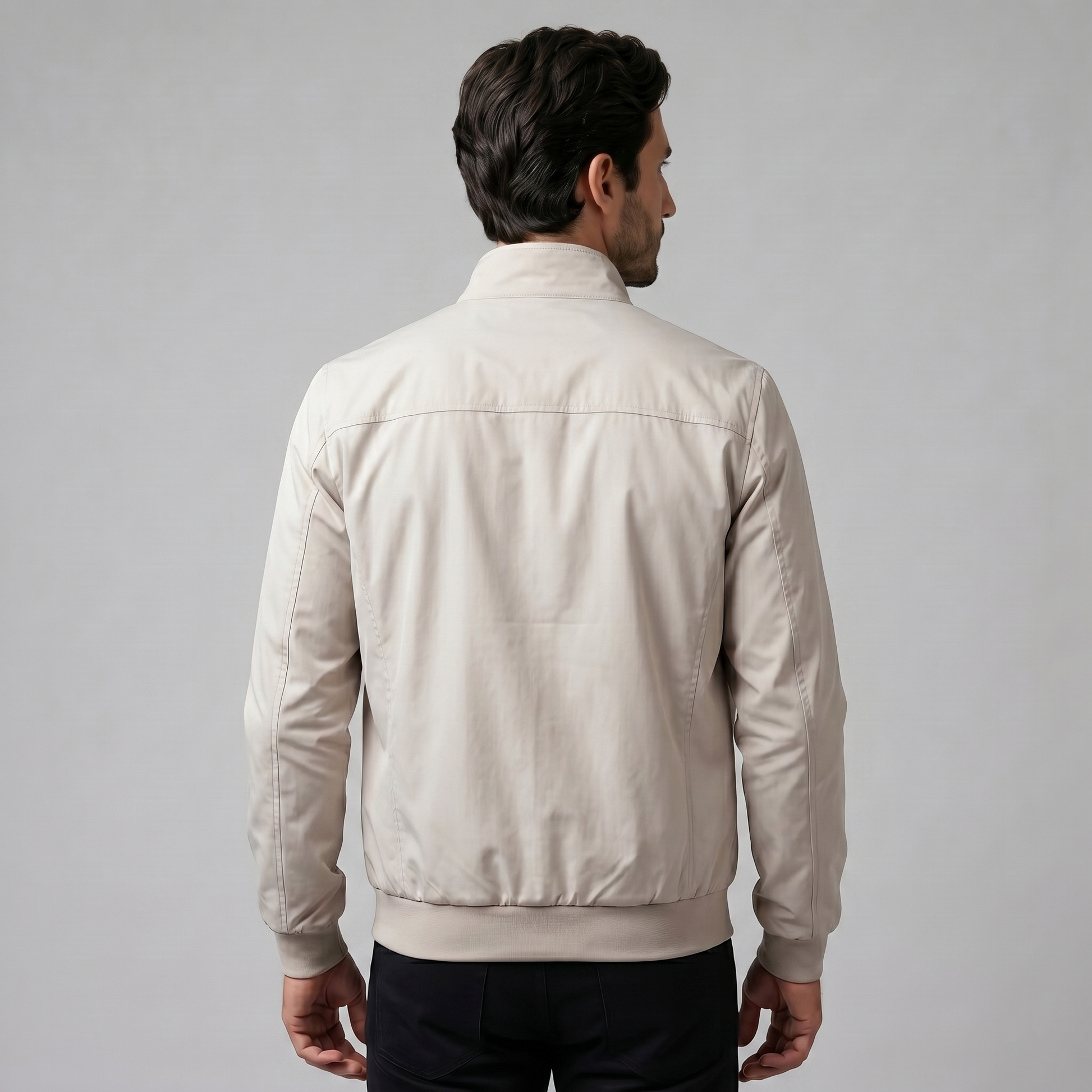 Giacca Bomber Harrington Uomo Slim Collo Alto