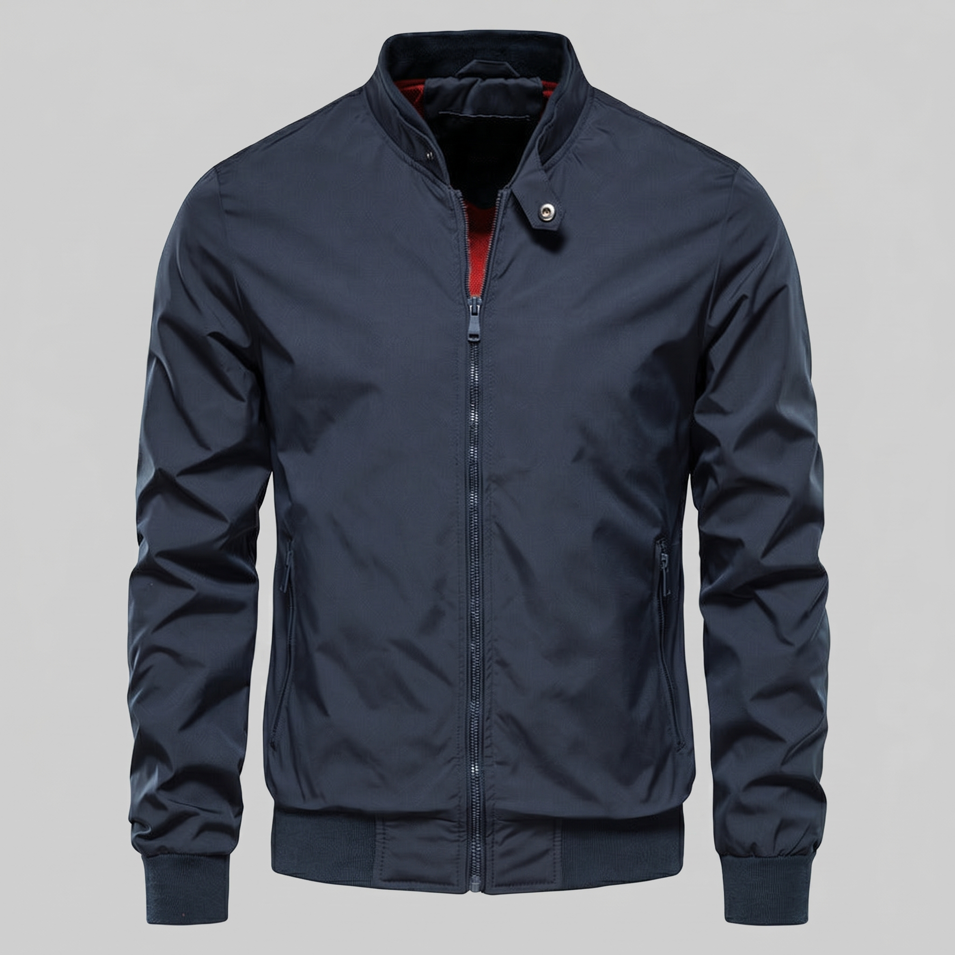 Giacca Bomber Harrington Uomo Slim Collo Alto