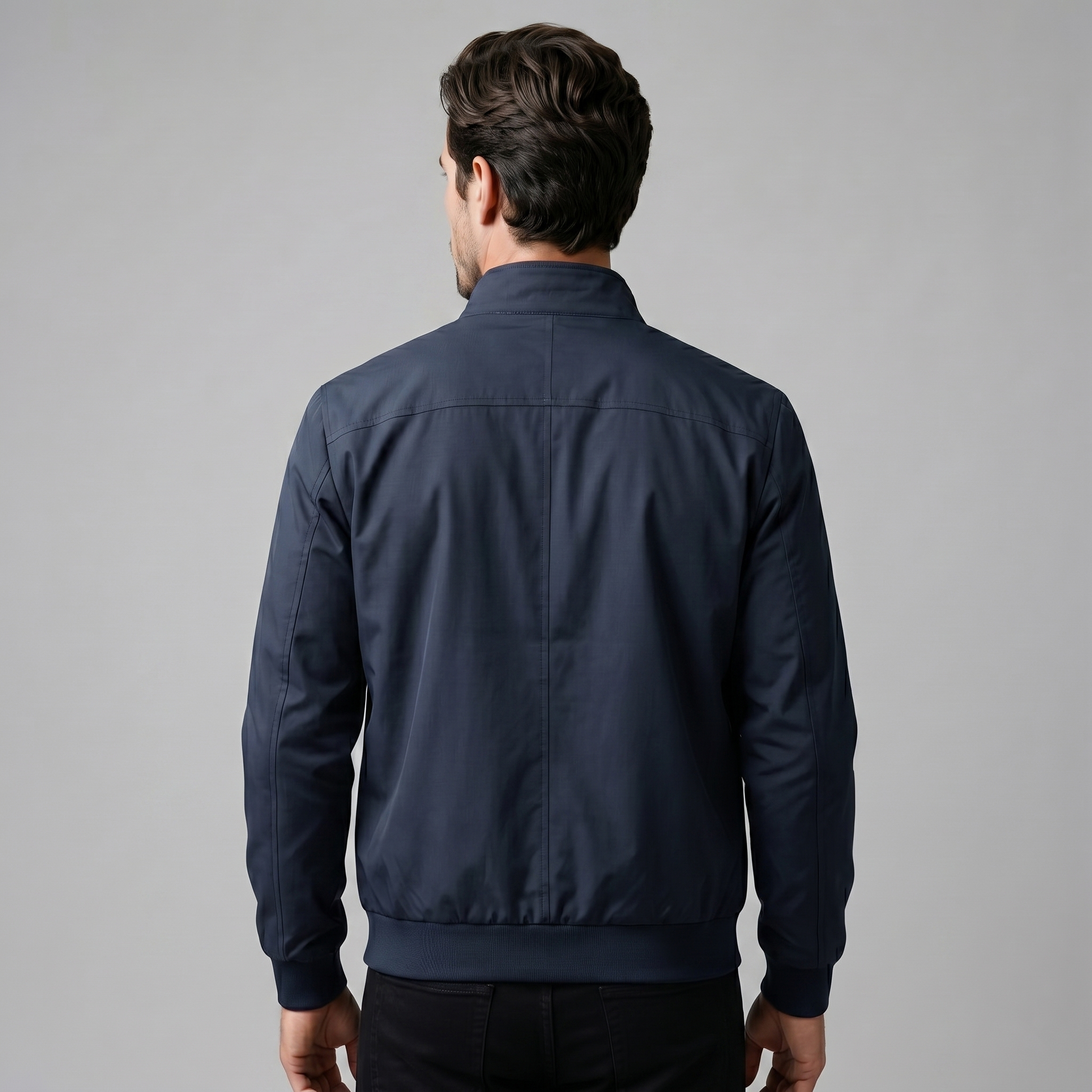 Giacca Bomber Harrington Uomo Slim Collo Alto