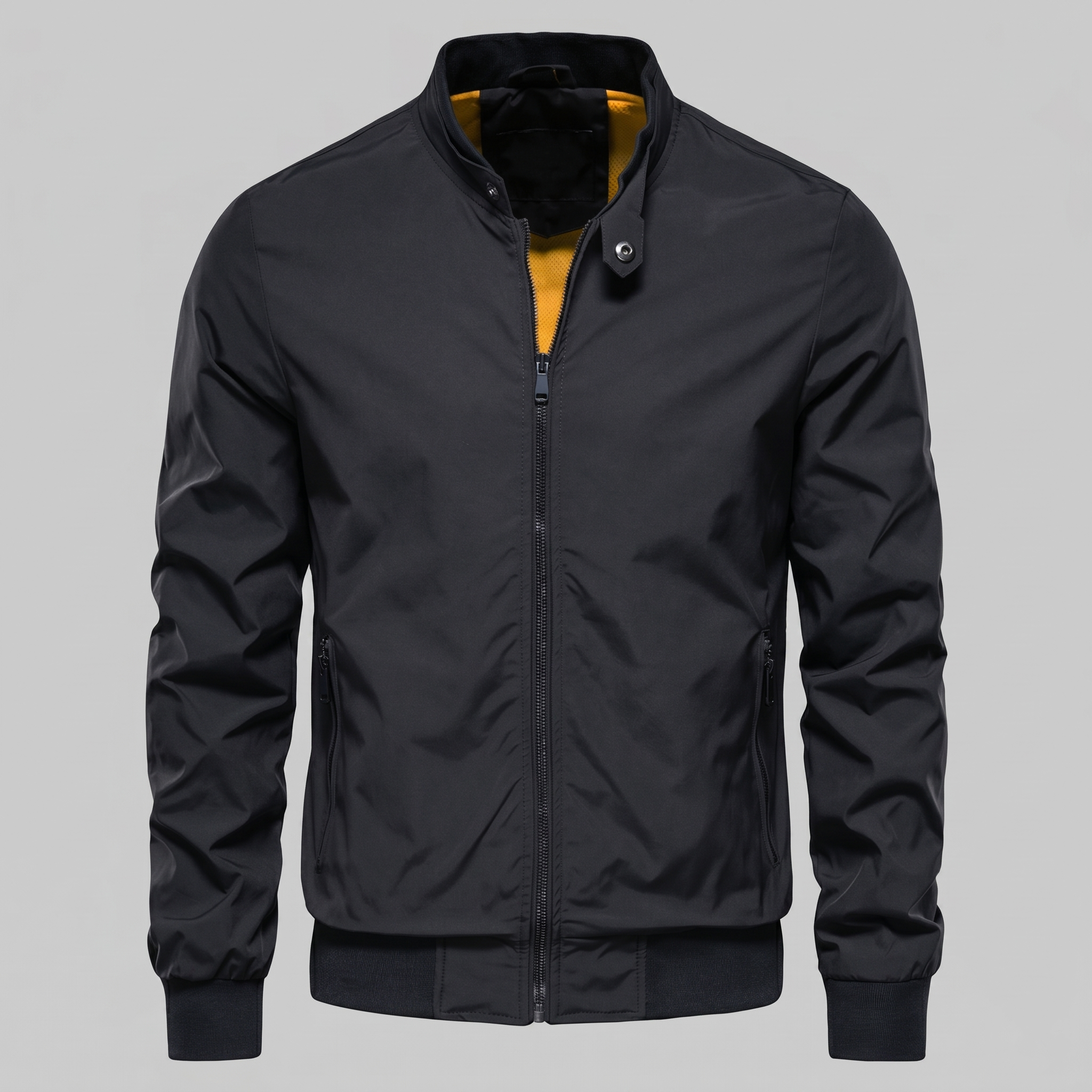 Giacca Bomber Harrington Uomo Slim Collo Alto