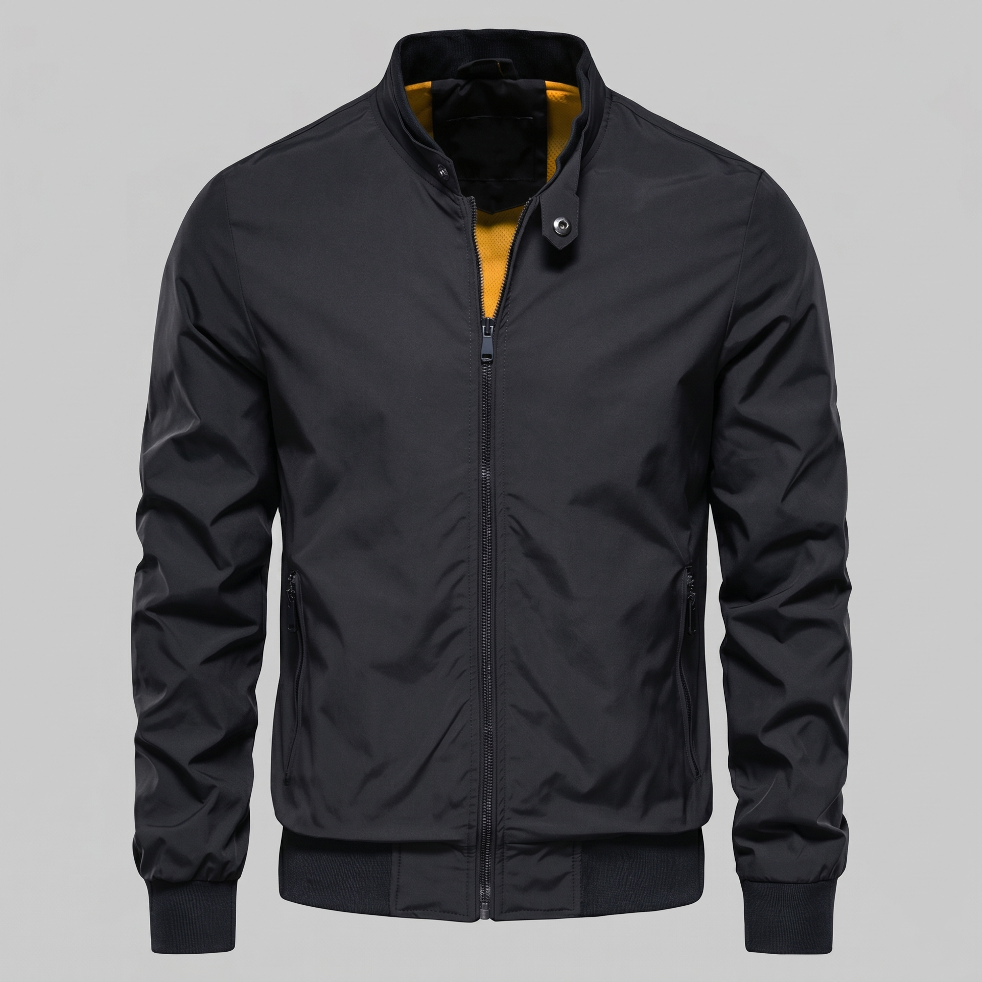 Giacca Bomber Harrington Uomo Slim Collo Alto