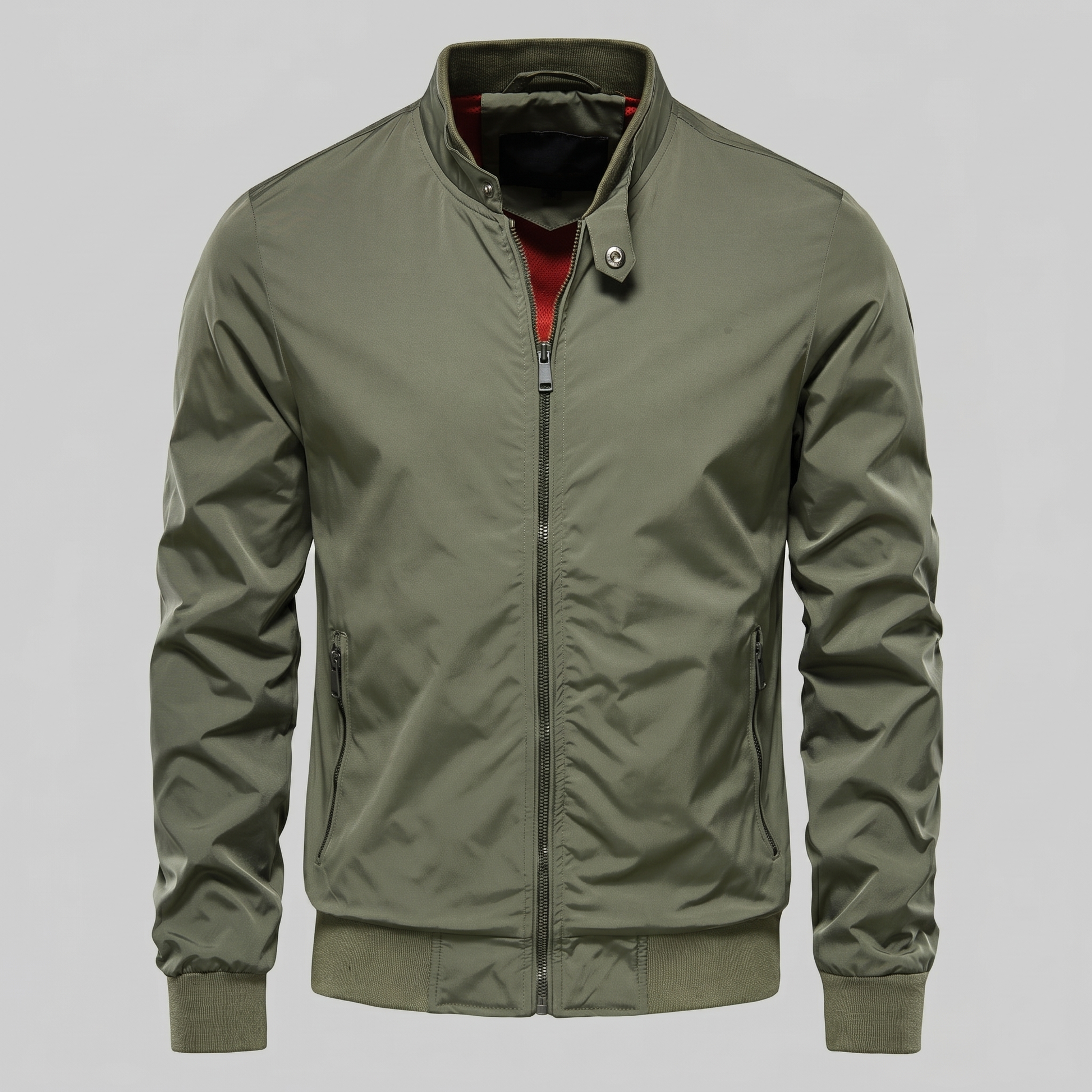Giacca Bomber Harrington Uomo Slim Collo Alto