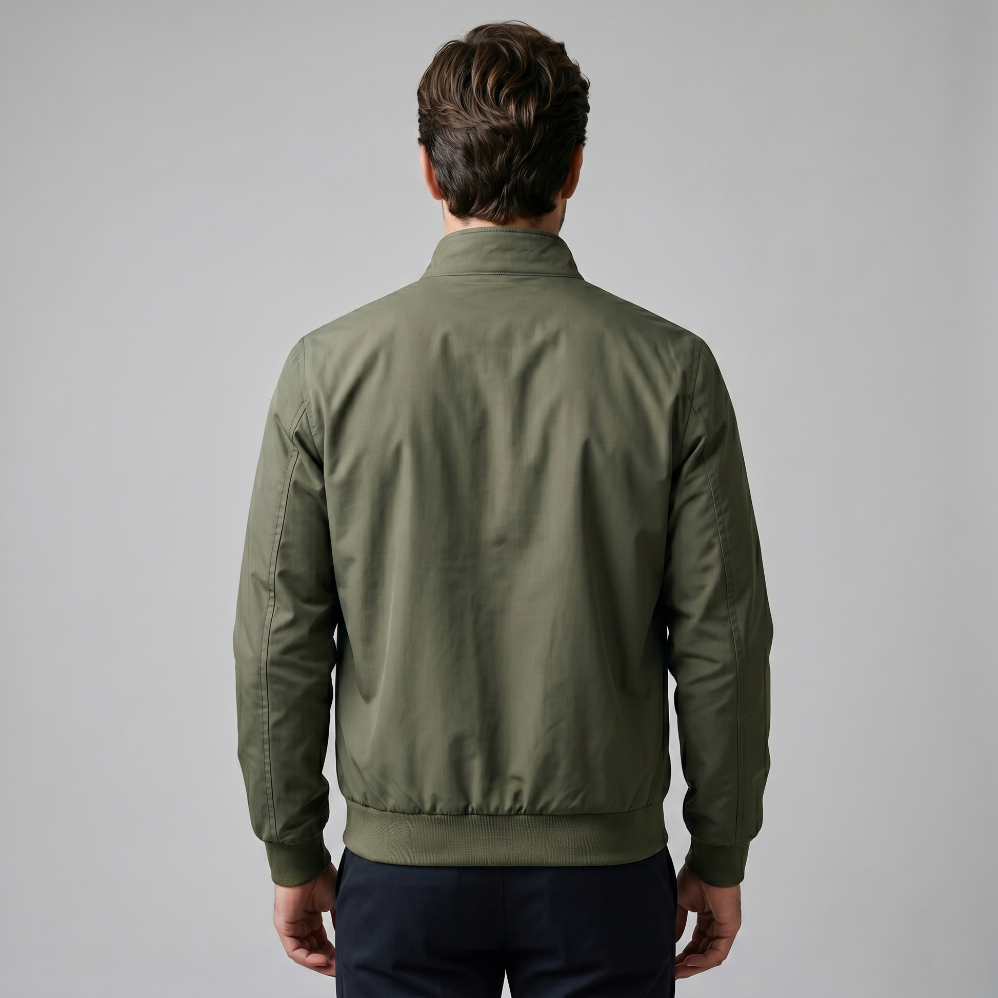 Giacca Bomber Harrington Uomo Slim Collo Alto