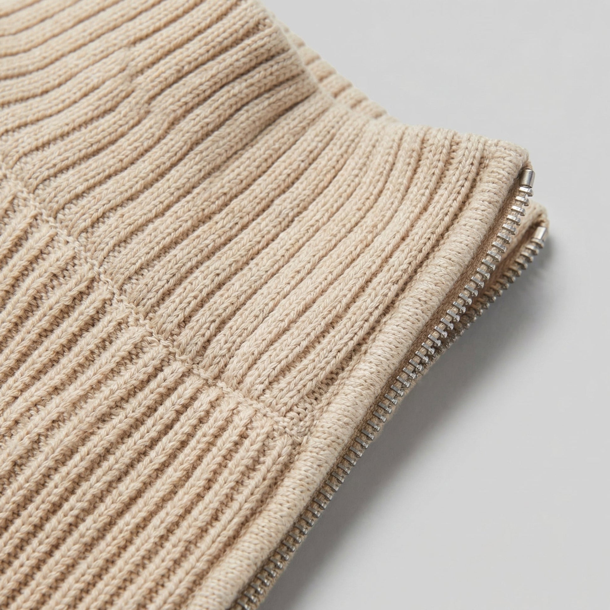 Cardigan Uomo in Maglia a Coste con Zip Classico