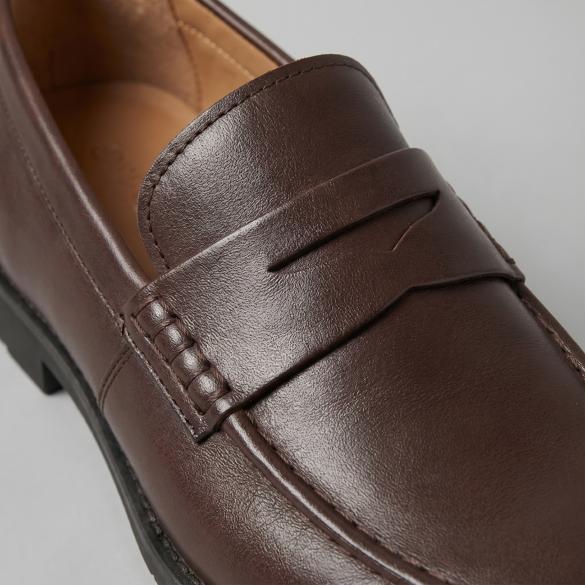 Mocassini Uomo Penny Effetto Pelle Suola Chunky