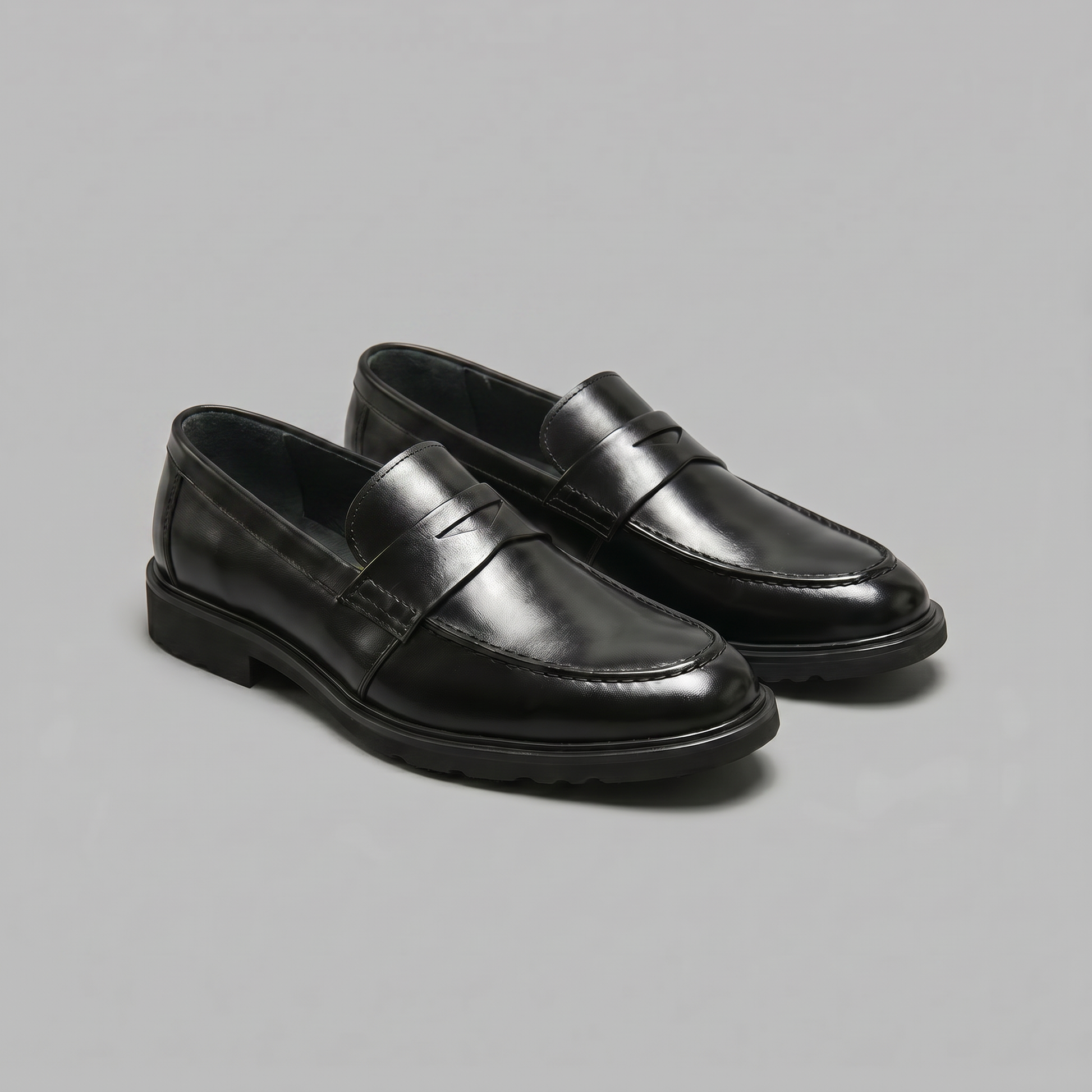 Mocassini Uomo Penny Effetto Pelle Suola Chunky