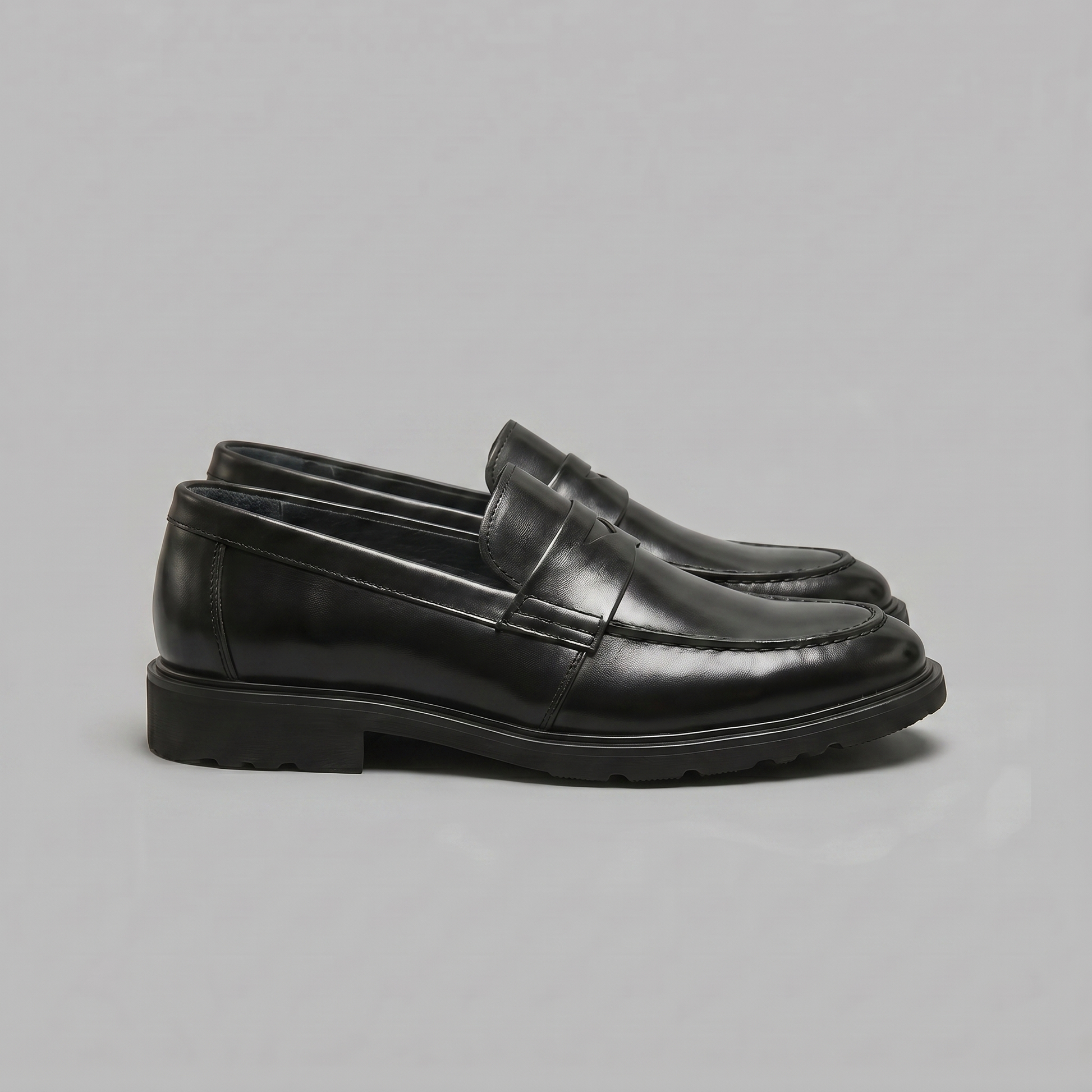 Mocassini Uomo Penny Effetto Pelle Suola Chunky