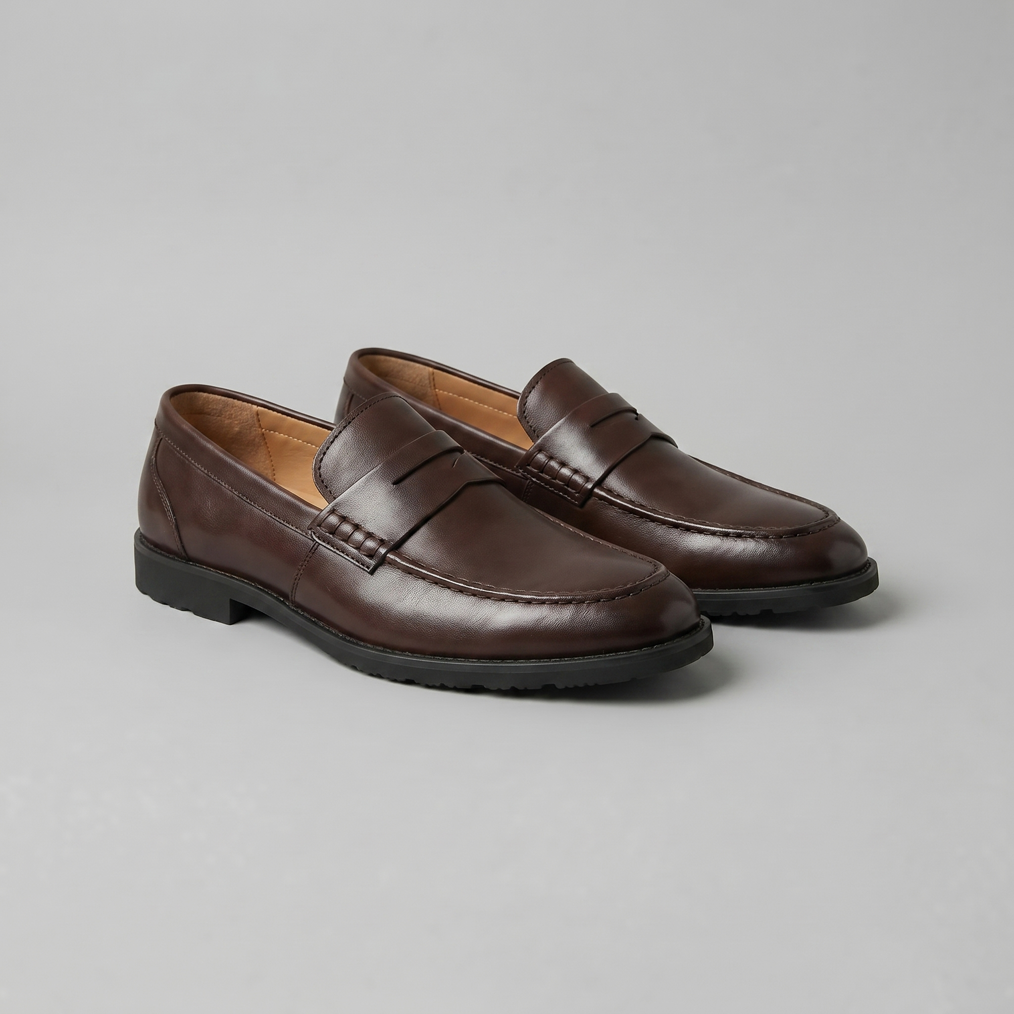 Mocassini Uomo Penny Effetto Pelle Suola Chunky