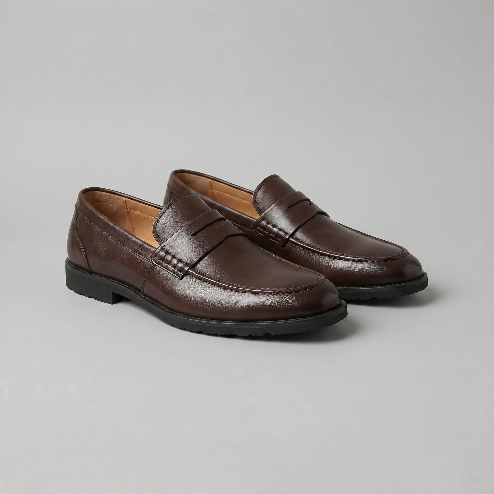 Mocassini Uomo Penny Effetto Pelle Suola Chunky