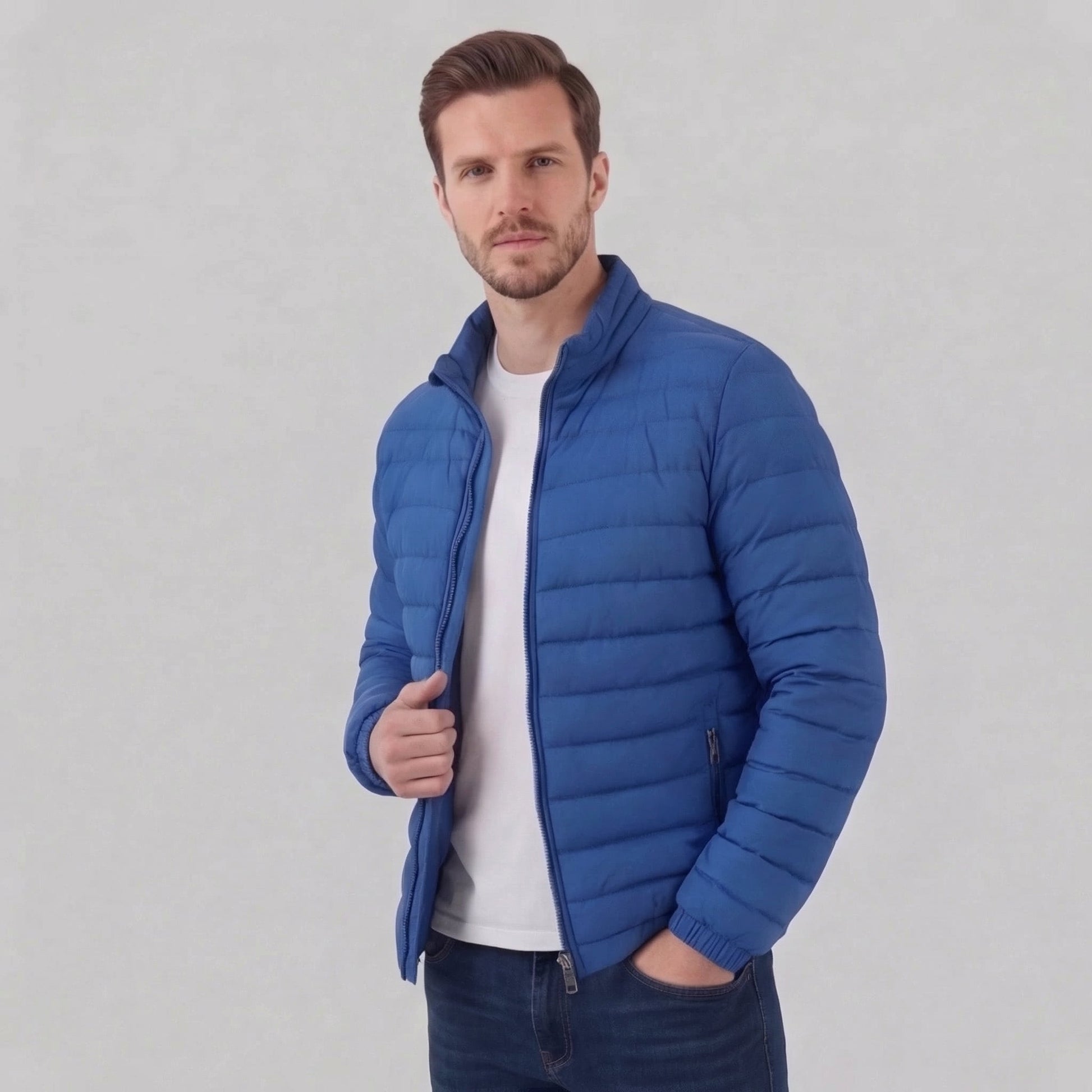 Giacca Uomo Trapuntata Leggera con Zip