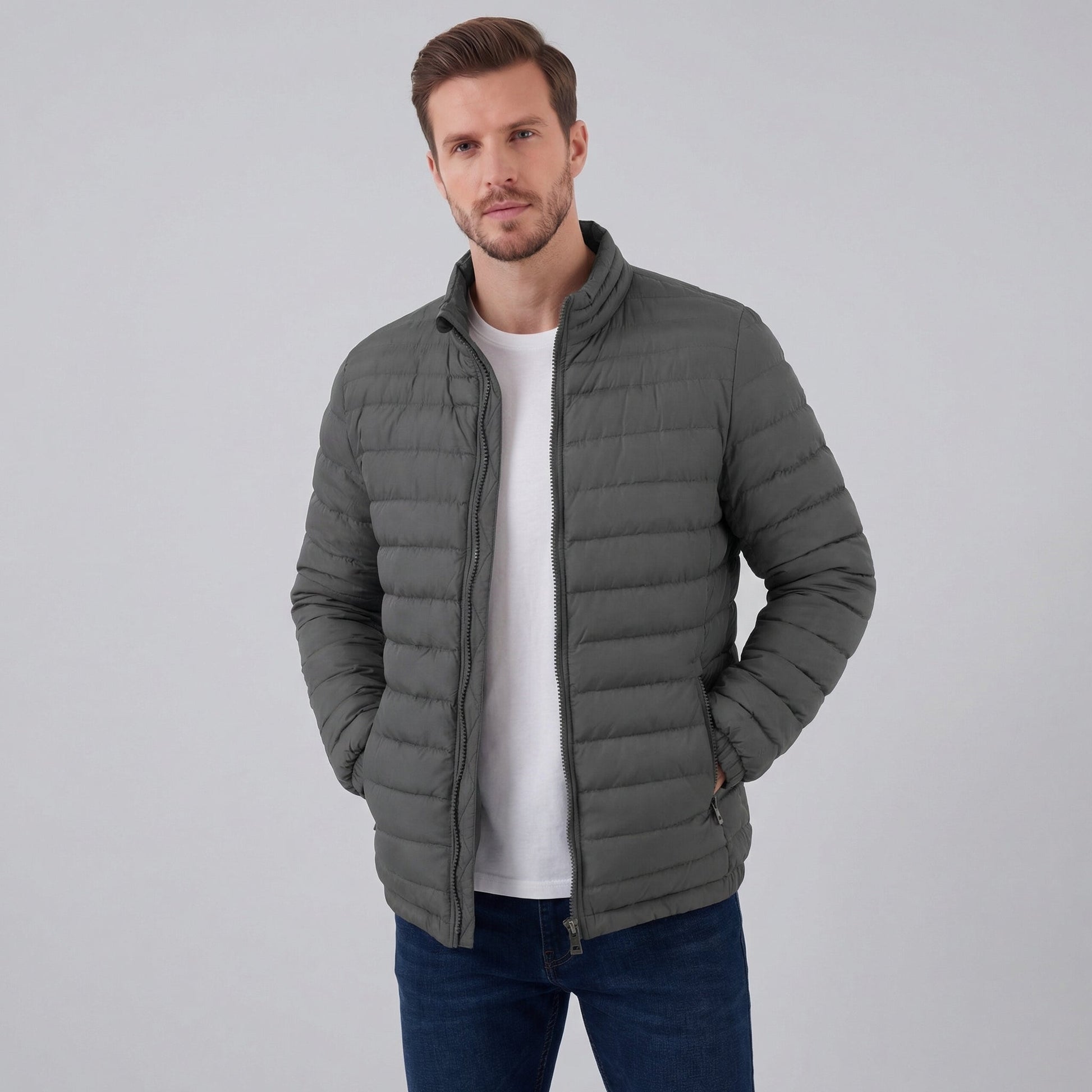 Giacca Uomo Trapuntata Leggera con Zip