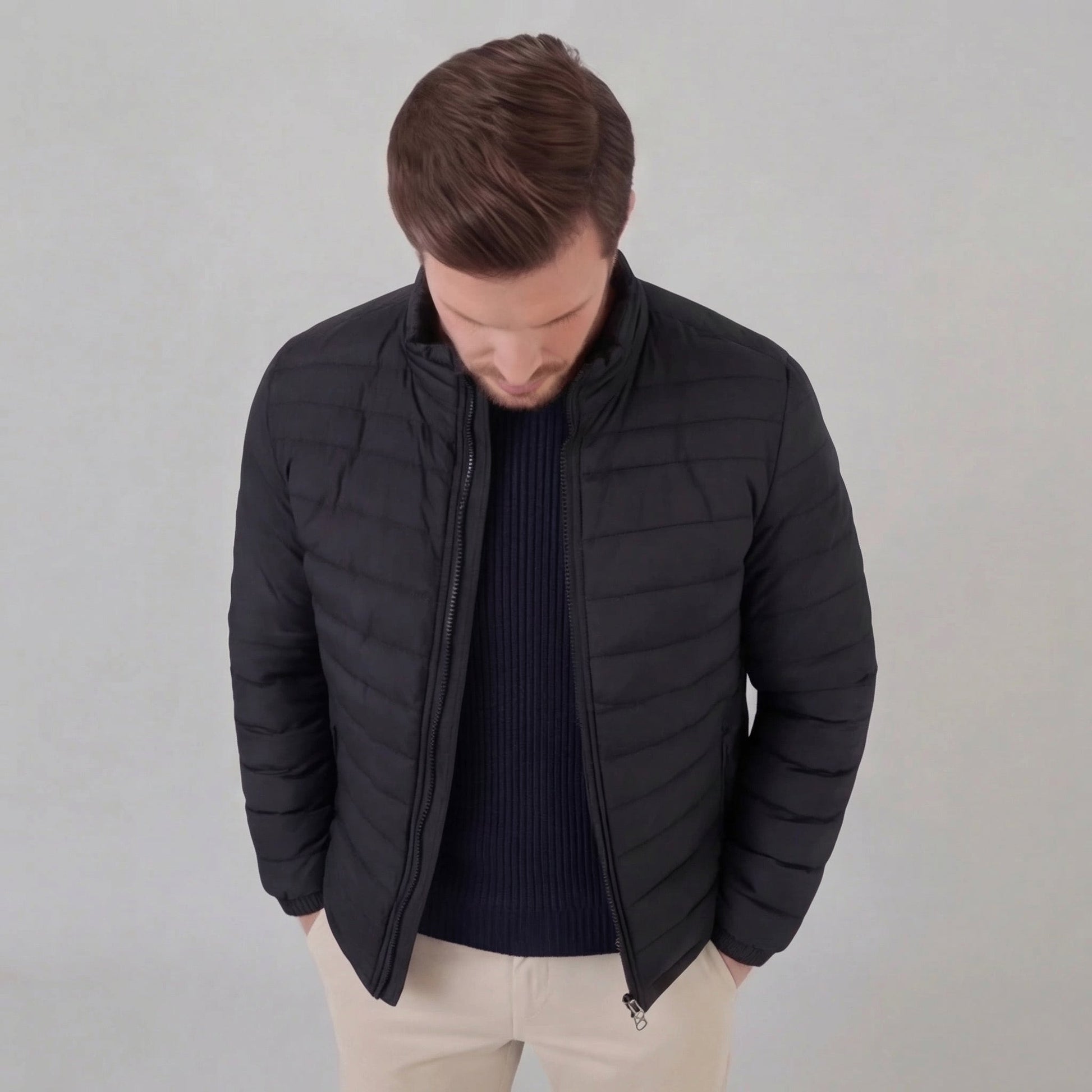 Giacca Uomo Trapuntata Leggera con Zip