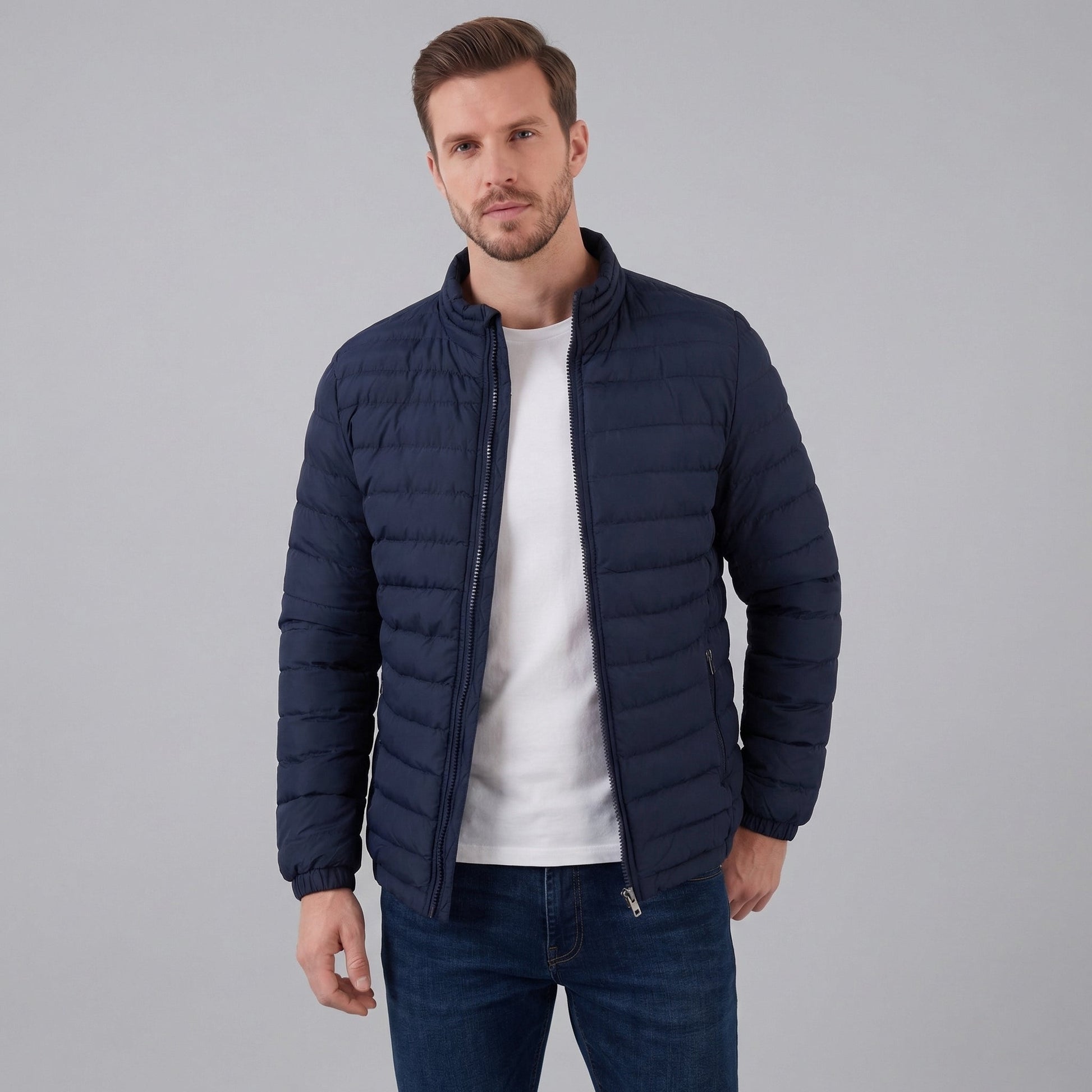 Giacca Uomo Trapuntata Leggera con Zip