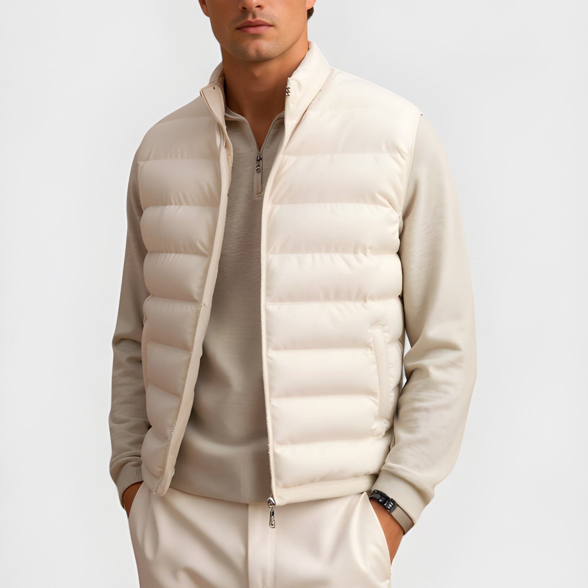Gilet Piumino Uomo Leggero in Piuma d'Anatra Smanicato