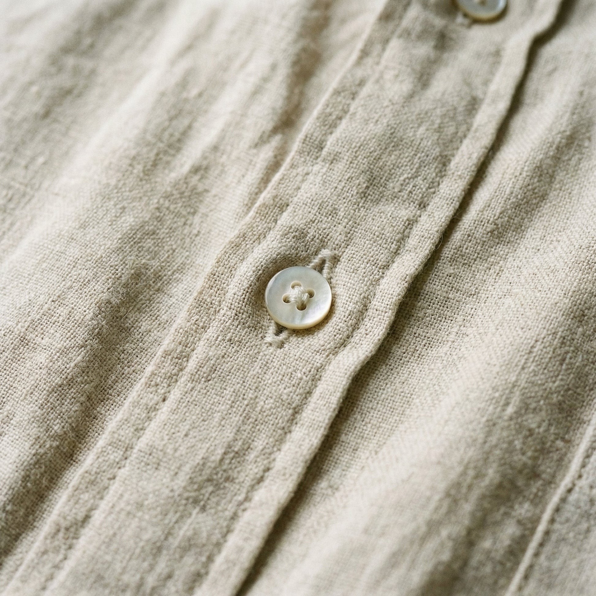 Camicia Uomo in Lino Maniche Lunghe con Taschino