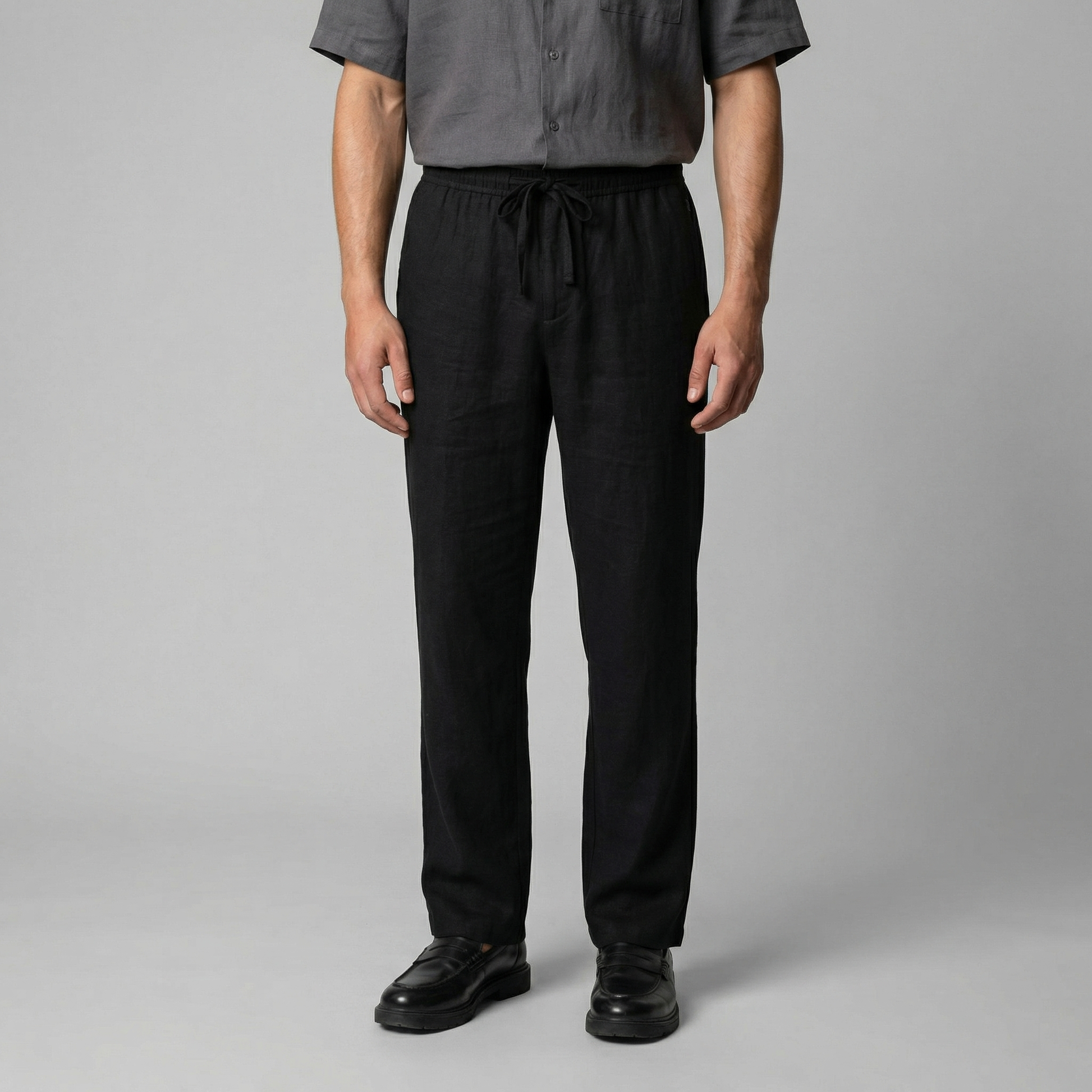 Pantaloni Uomo in Lino Slim Fit Leggeri