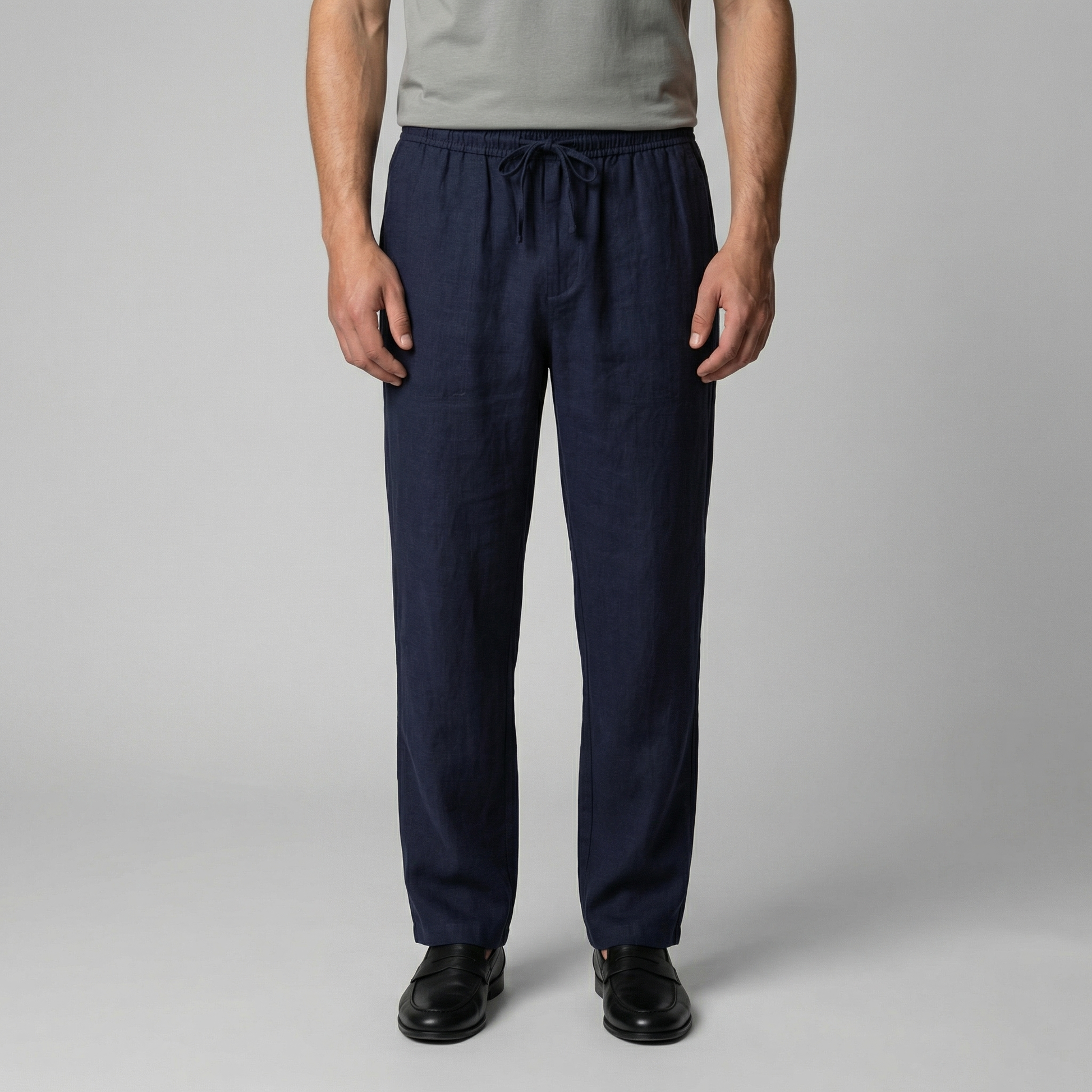 Pantaloni Uomo in Lino Slim Fit Leggeri