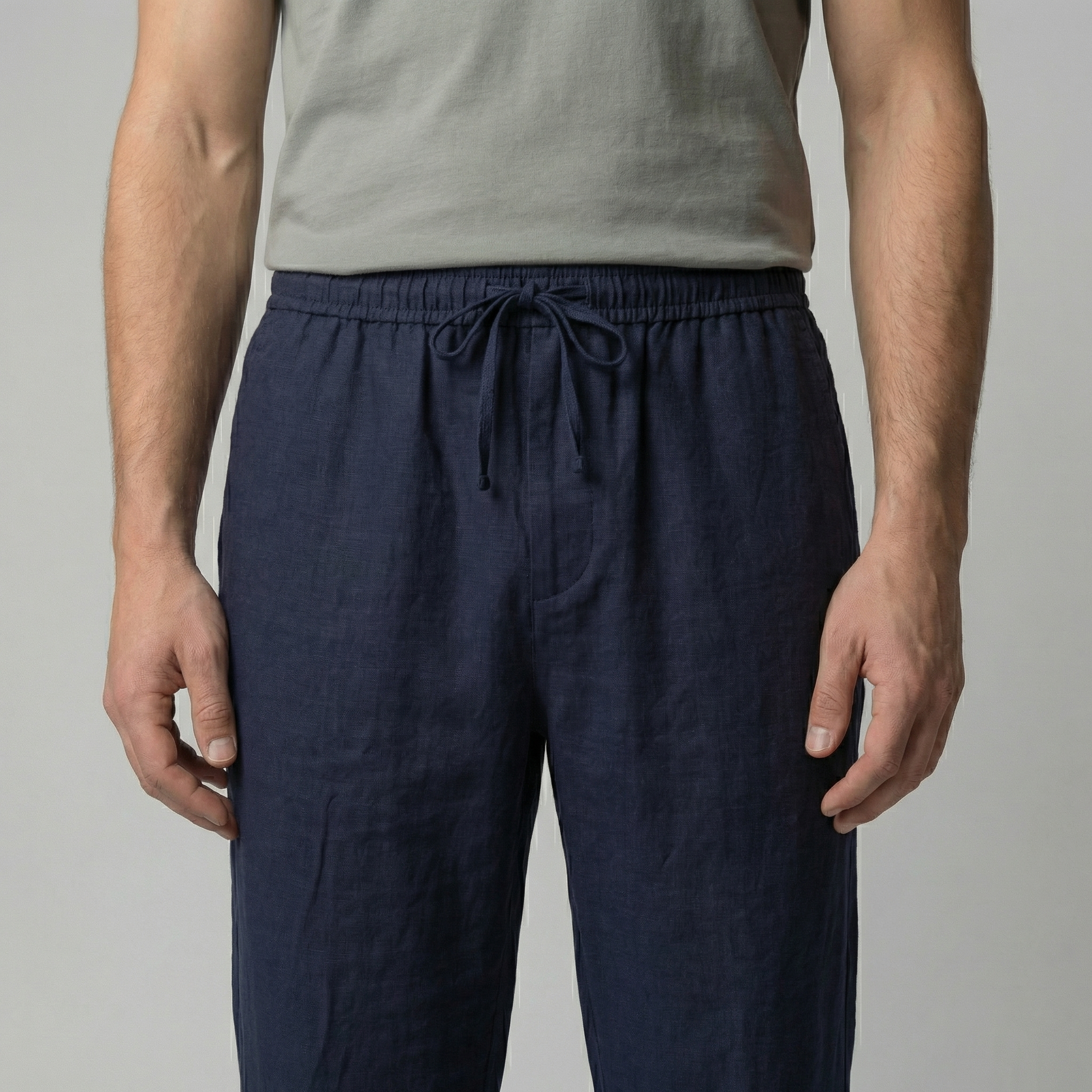 Pantaloni Uomo in Lino Slim Fit Leggeri