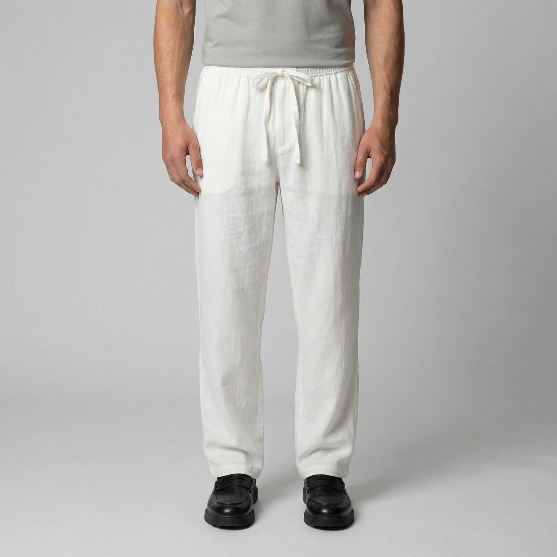 Pantaloni Uomo in Lino Slim Fit Leggeri