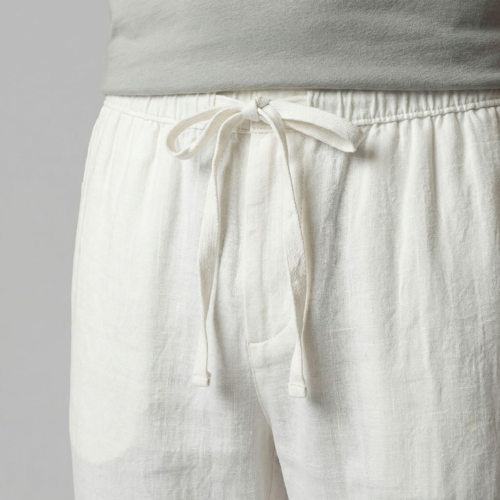 Pantaloni Uomo in Lino Slim Fit Leggeri