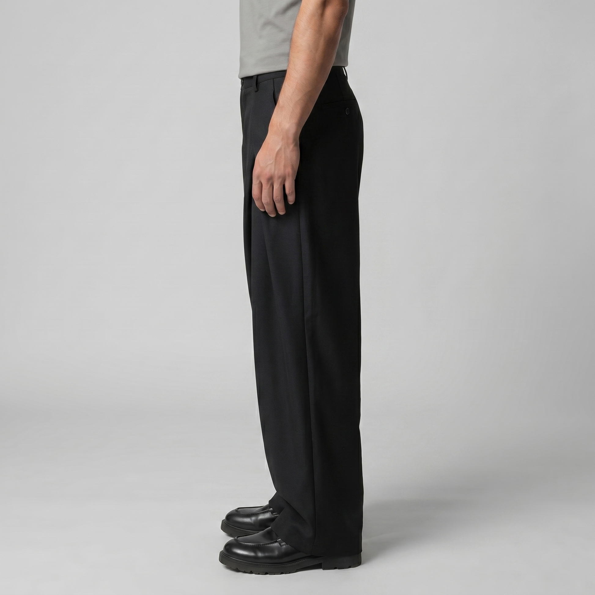 Pantaloni Uomo Sartoriali Gamba Ampia con Pince