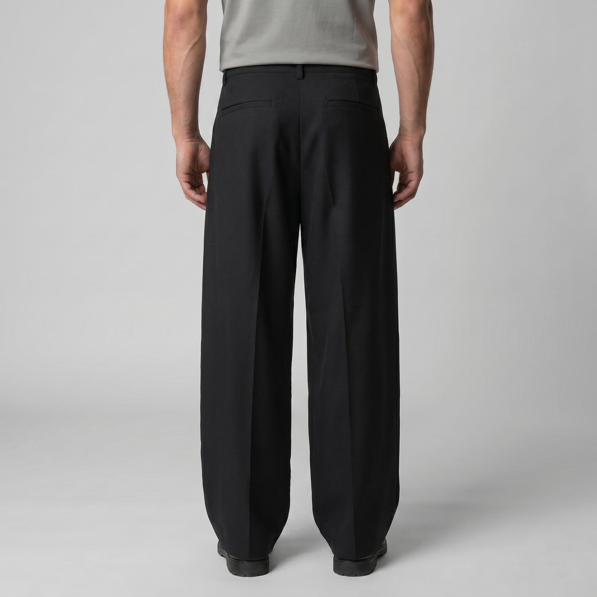 Pantaloni Uomo Sartoriali Gamba Ampia con Pince