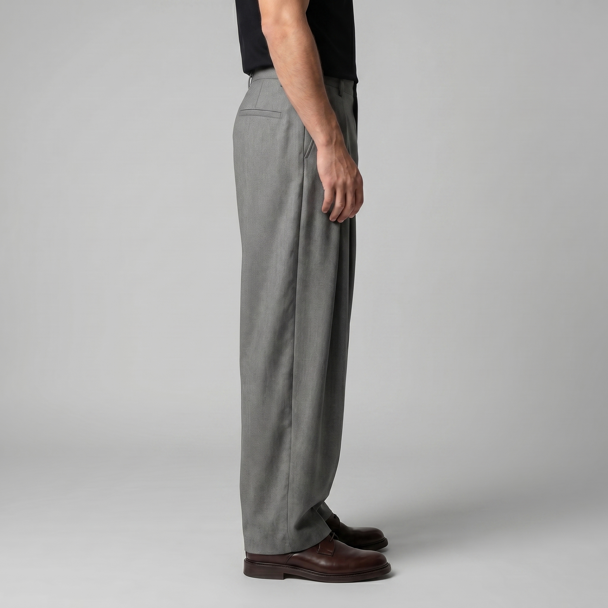 Pantaloni Uomo Sartoriali Gamba Ampia con Pince