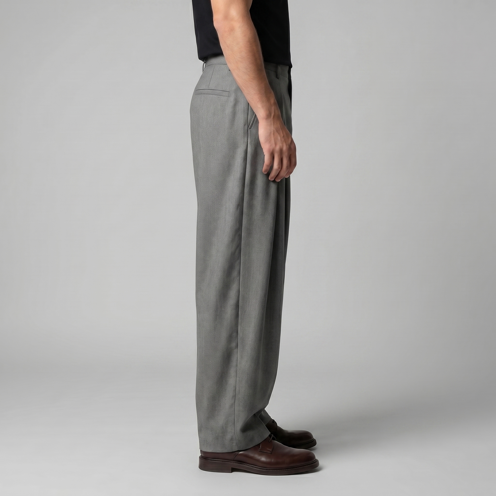 Pantaloni Uomo Sartoriali Gamba Ampia con Pince