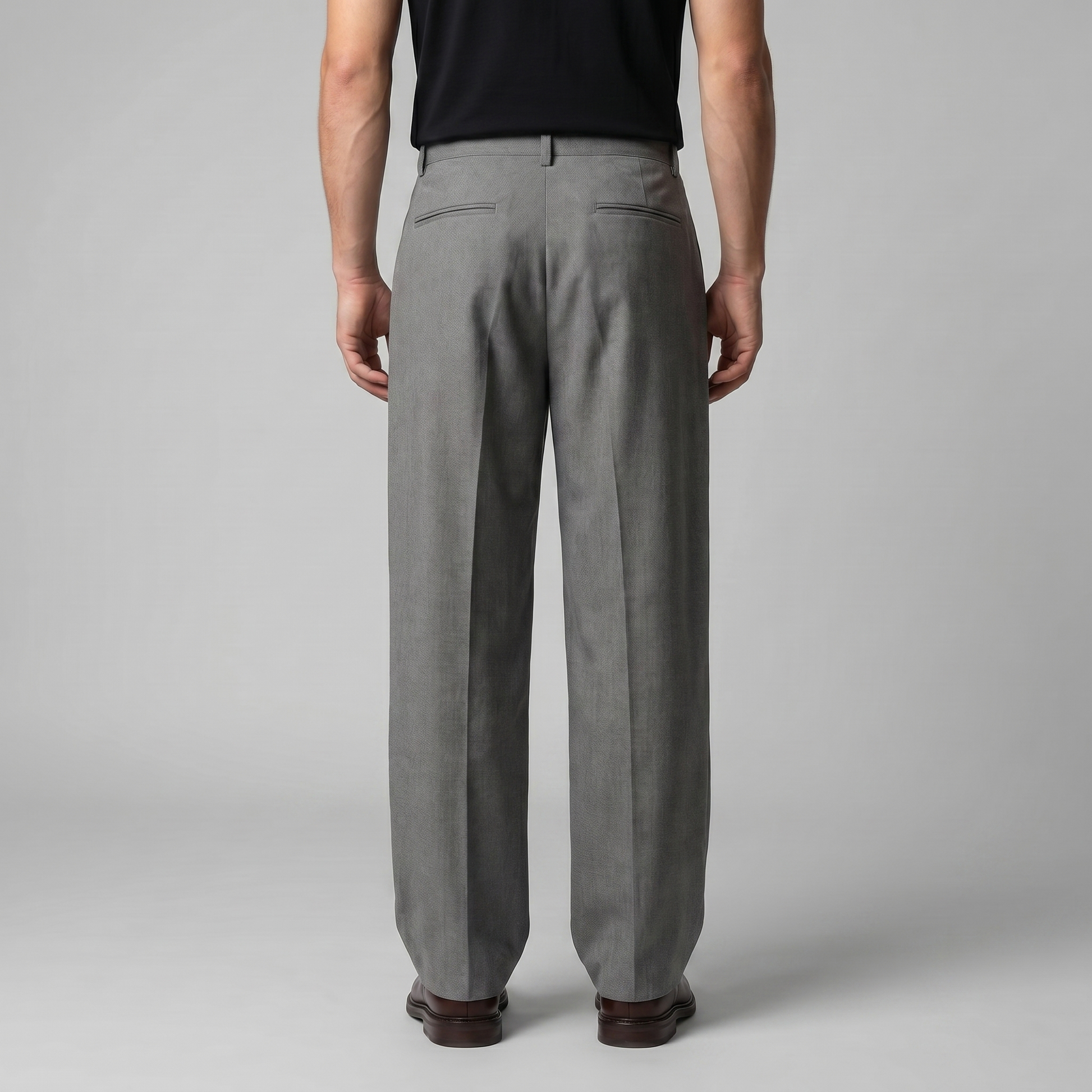 Pantaloni Uomo Sartoriali Gamba Ampia con Pince