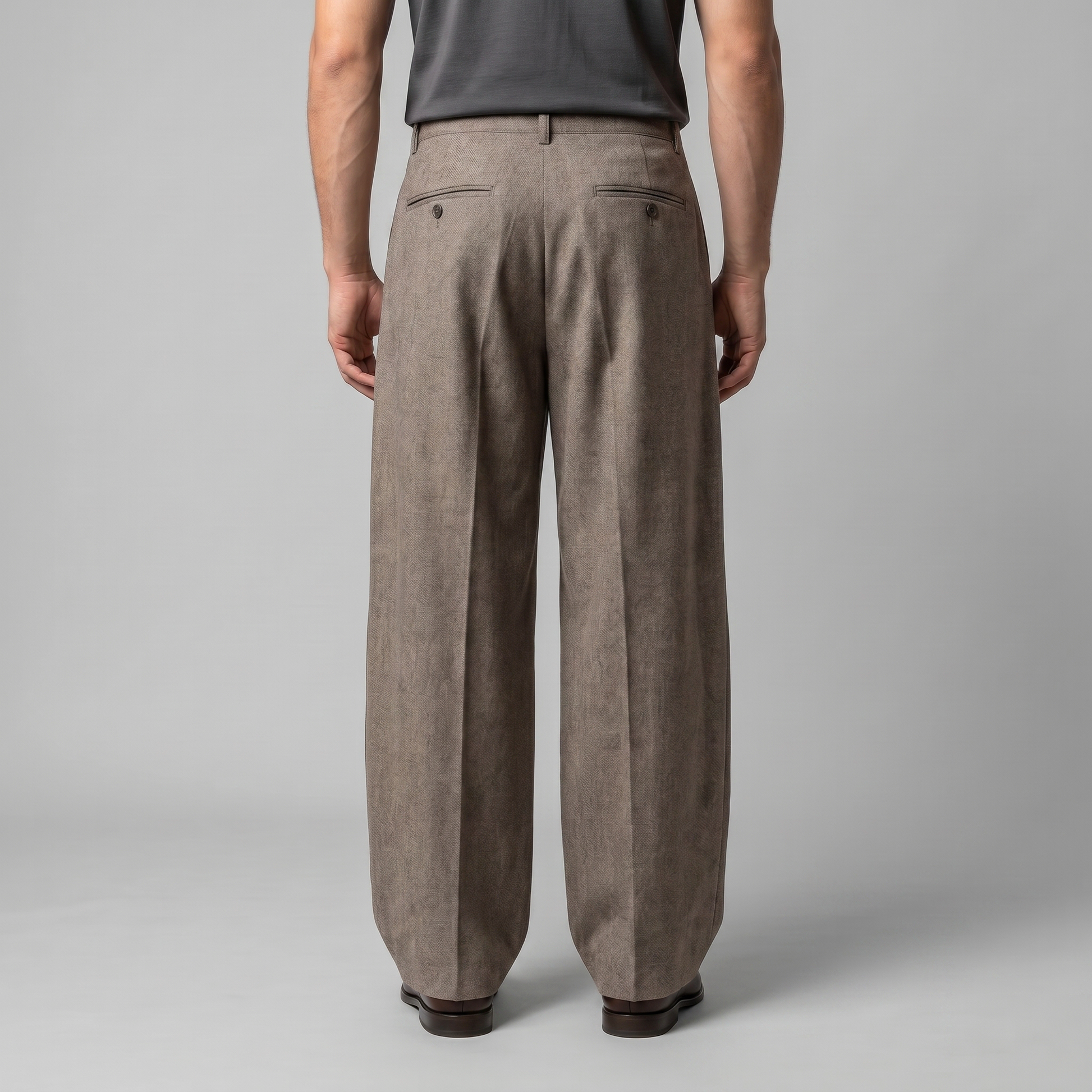 Pantaloni Uomo Sartoriali Gamba Ampia con Pince