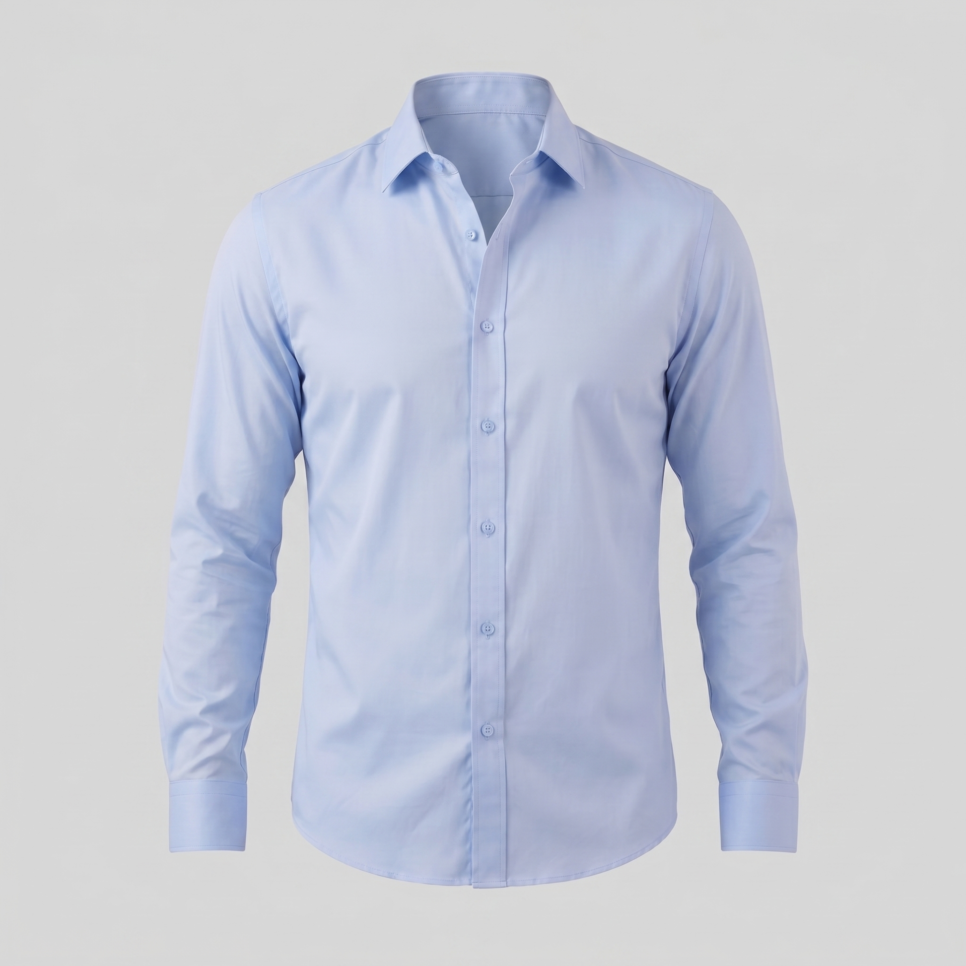 Camicia Uomo Elegante Slim Fit Maniche Lunghe Business
