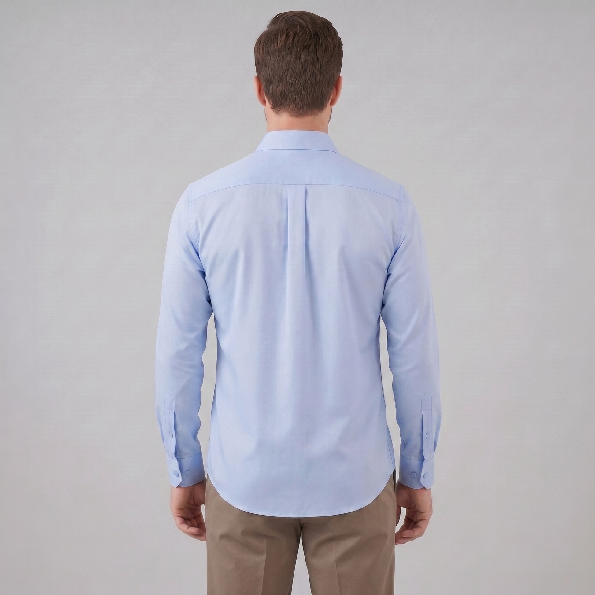Camicia Uomo Elegante Slim Fit Maniche Lunghe Business
