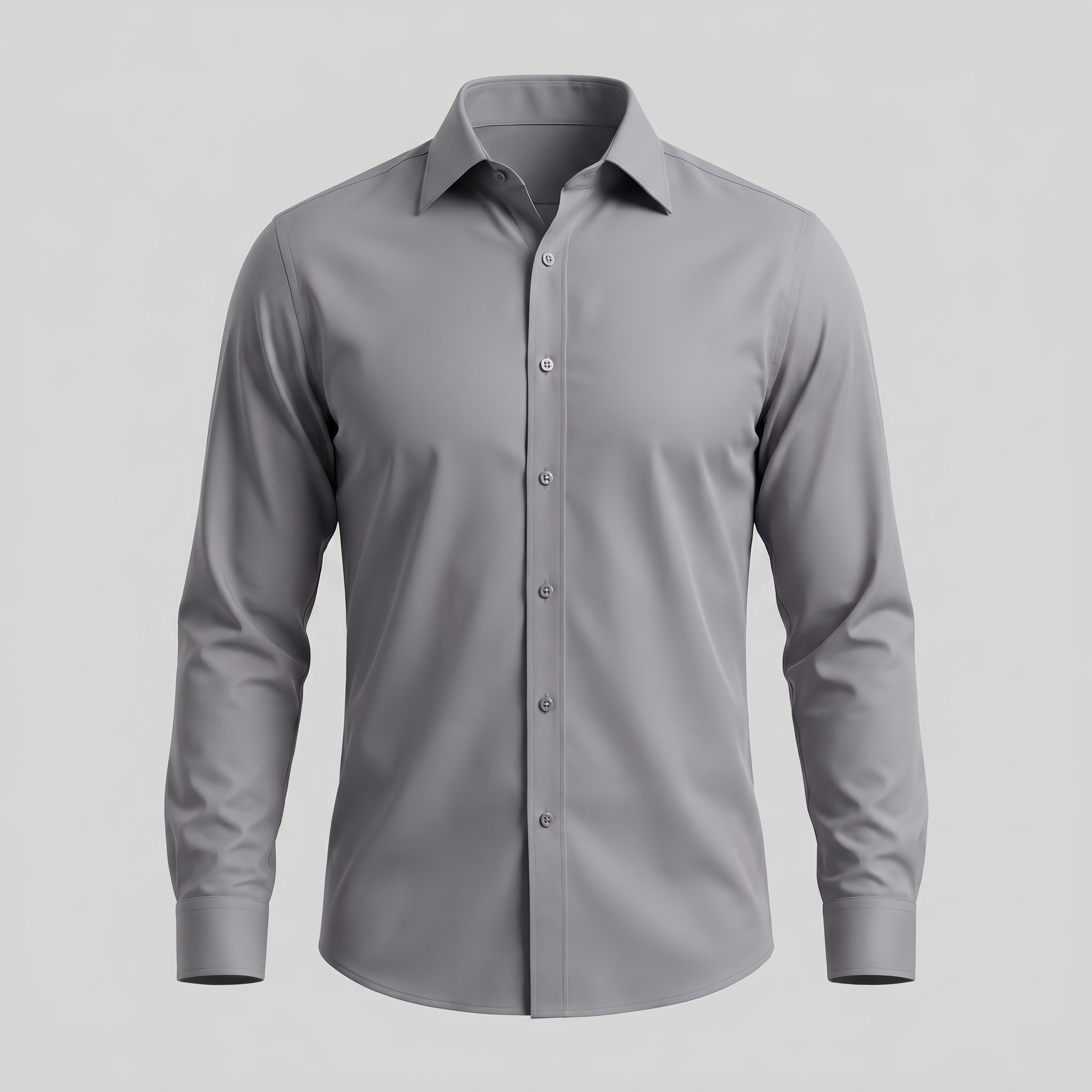 Camicia Uomo Elegante Slim Fit Maniche Lunghe Business