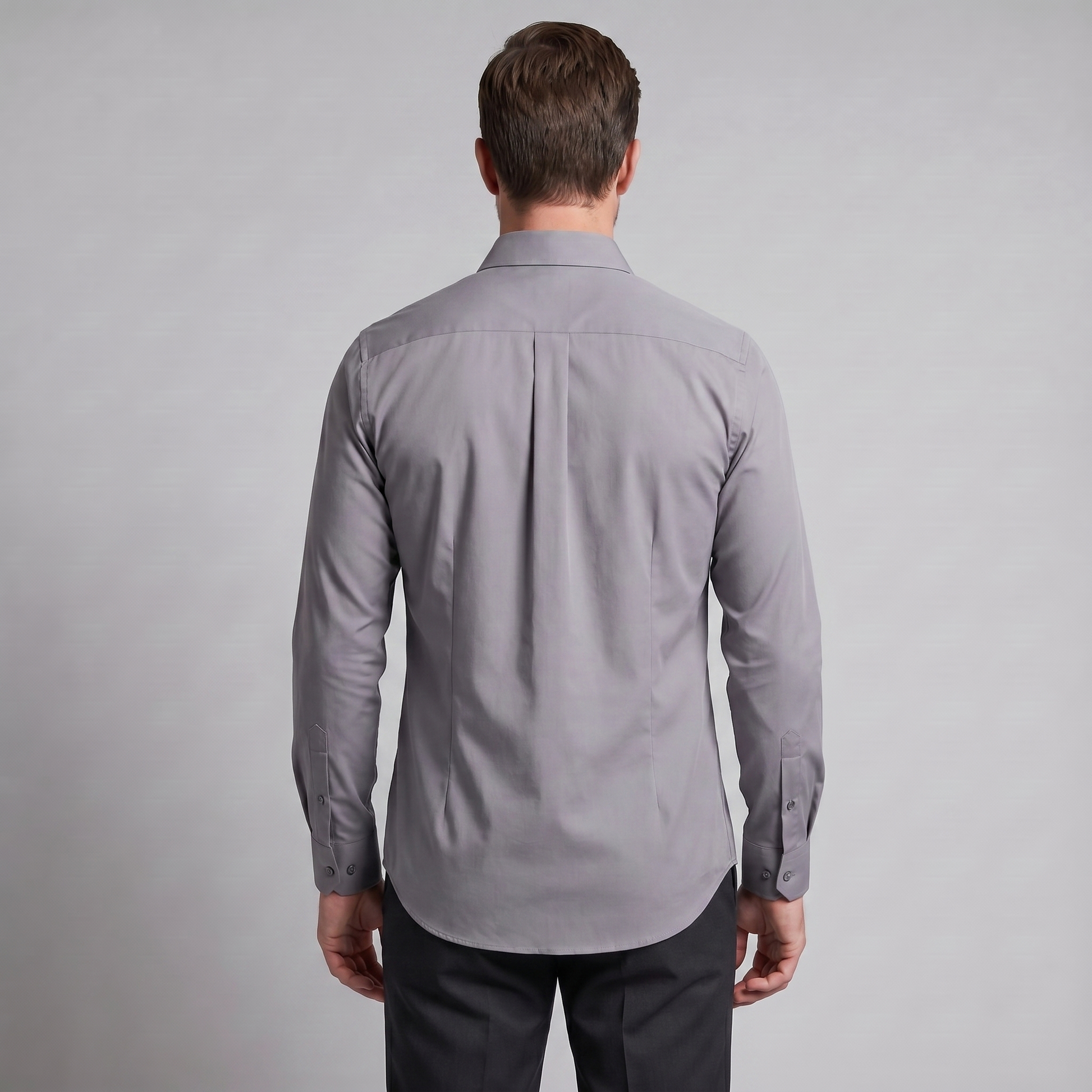 Camicia Uomo Elegante Slim Fit Maniche Lunghe Business