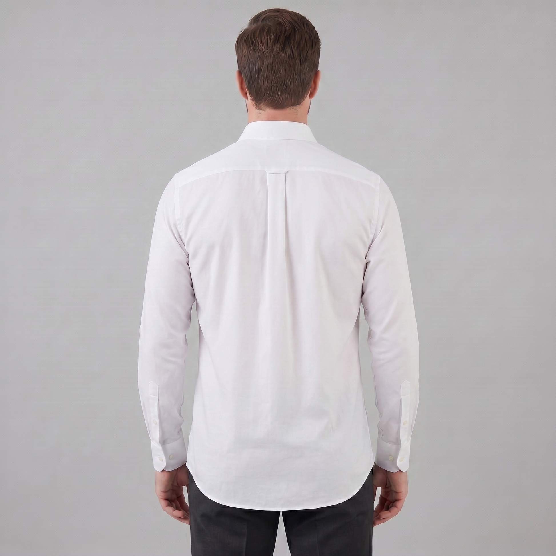 Camicia Uomo Elegante Slim Fit Maniche Lunghe Business