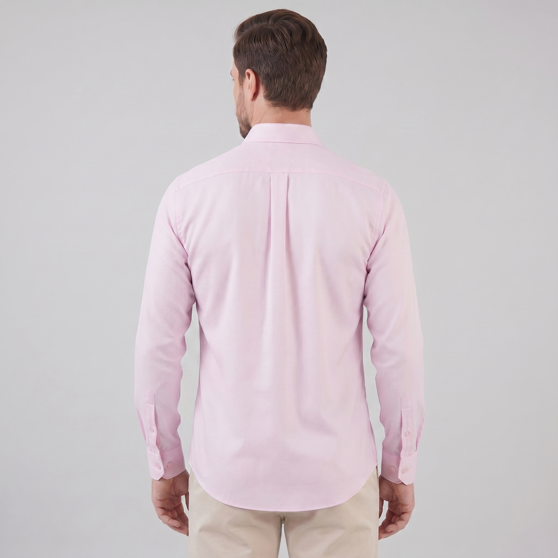 Camicia Uomo Elegante Slim Fit Maniche Lunghe Business