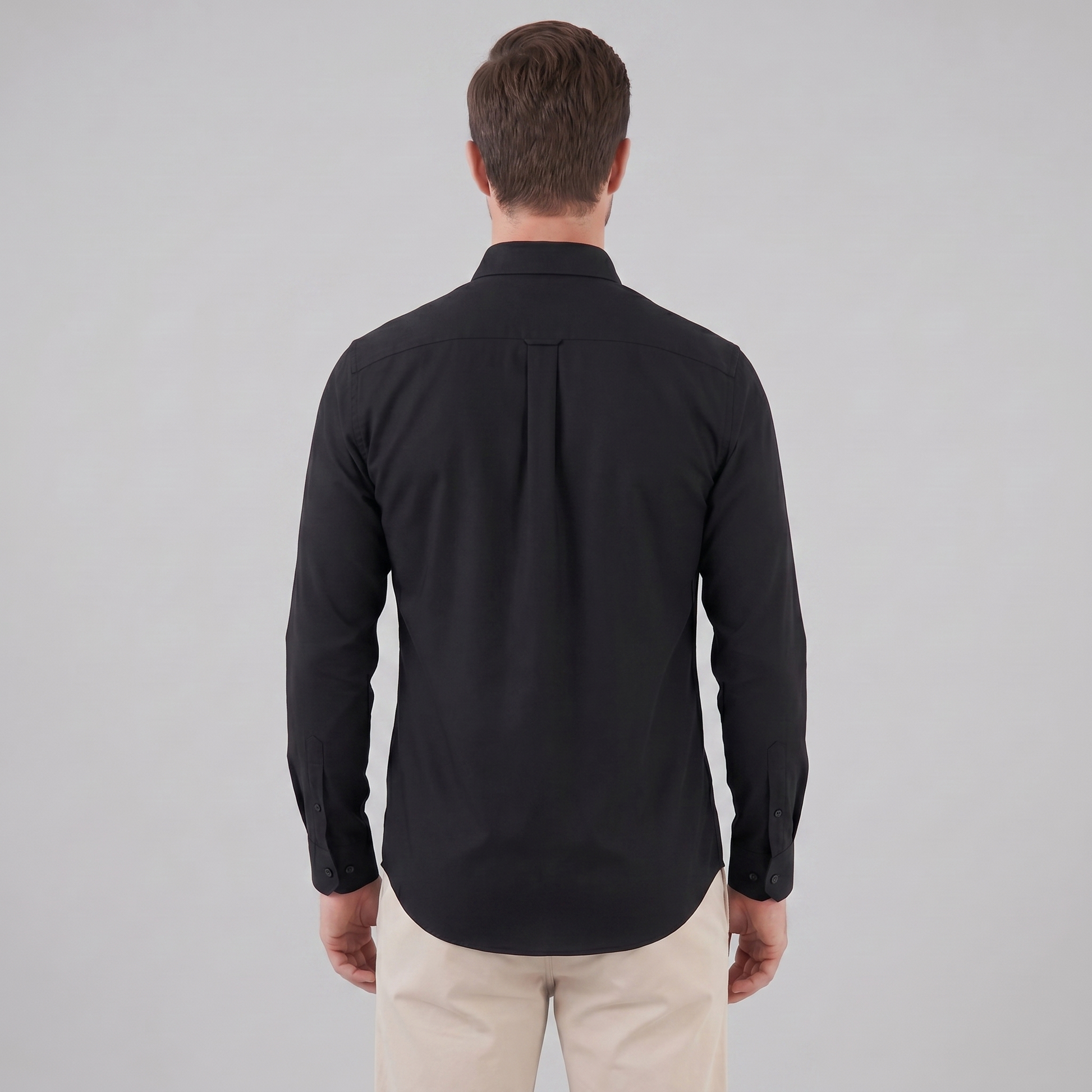 Camicia Uomo Elegante Slim Fit Maniche Lunghe Business