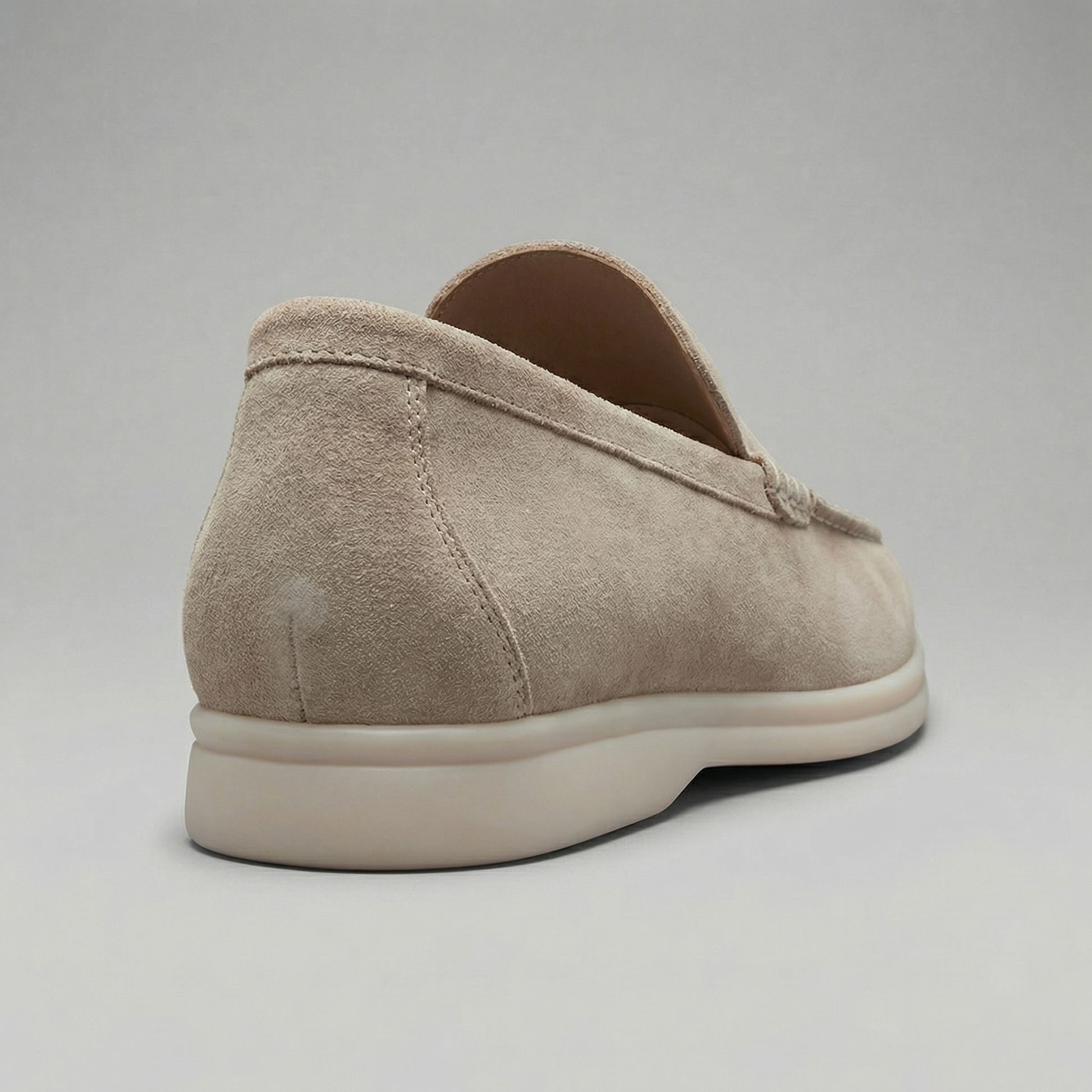 Mocassini Uomo in Camoscio Slip-On Suola in Gomma