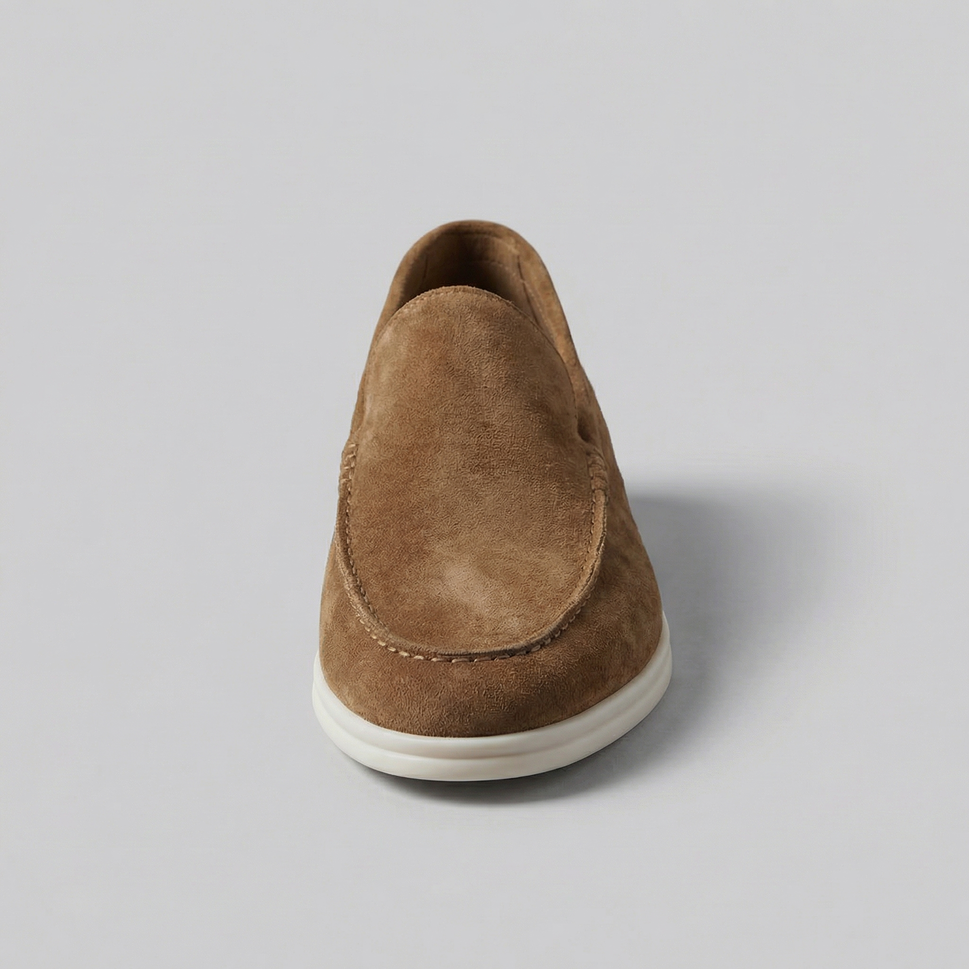 Mocassini Uomo in Camoscio Slip-On Suola in Gomma