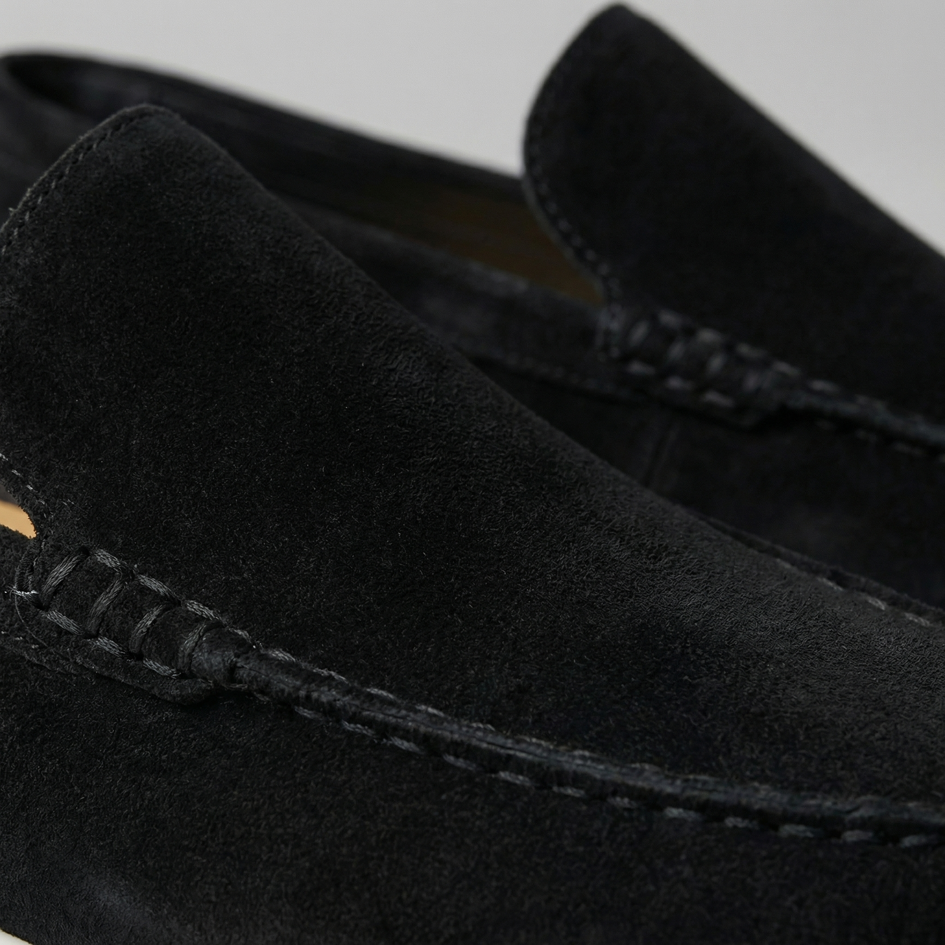 Mocassini Uomo in Camoscio Slip-On Suola in Gomma