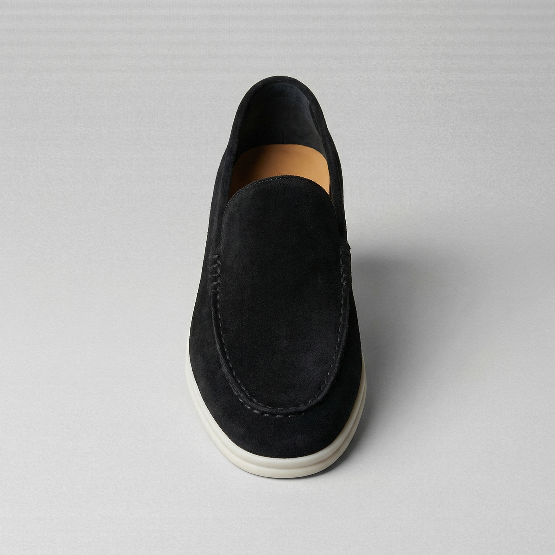 Mocassini Uomo in Camoscio Slip-On Suola in Gomma