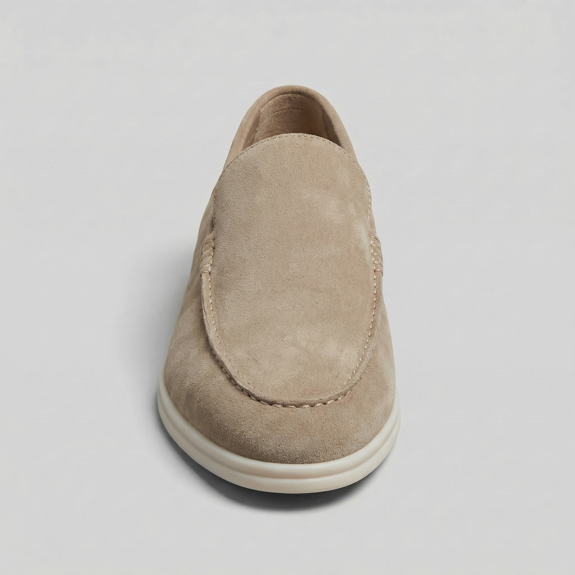 Mocassini Uomo in Camoscio Slip-On Suola in Gomma