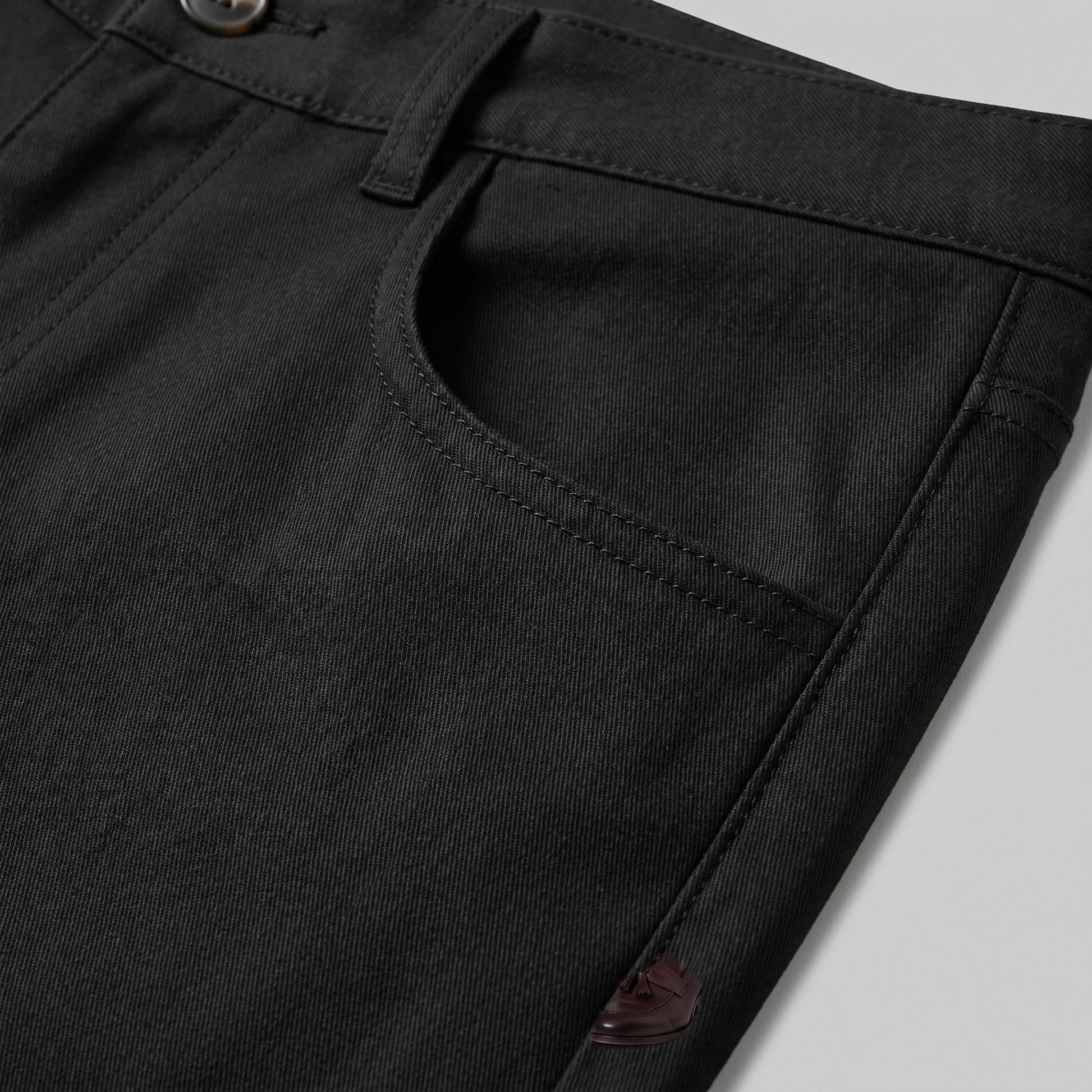 Pantaloni Chino Uomo Gamba Dritta in Misto Cotone