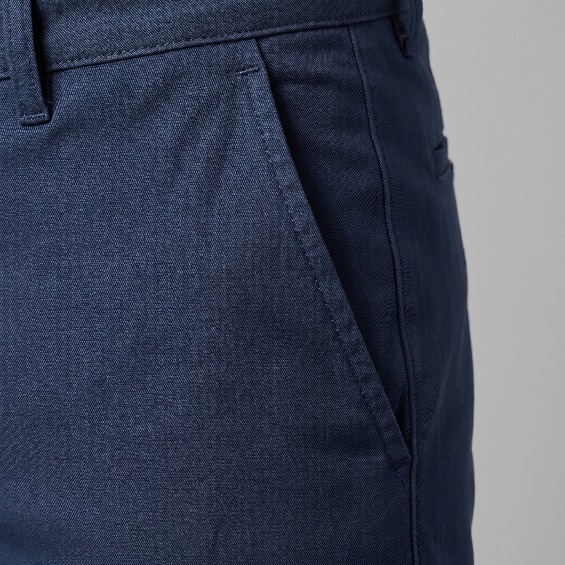Pantaloni Chino Uomo Gamba Dritta in Misto Cotone