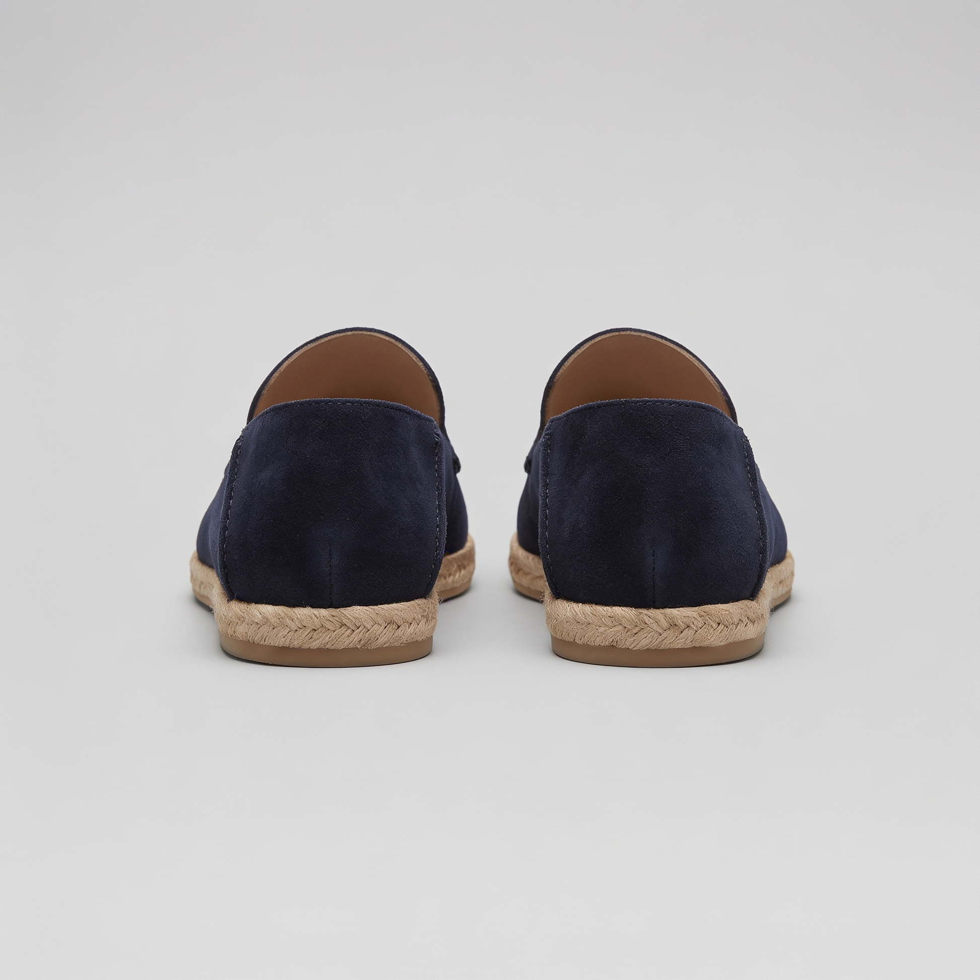 Mocassini Uomo in Camoscio Espadrillas Suola in Corda