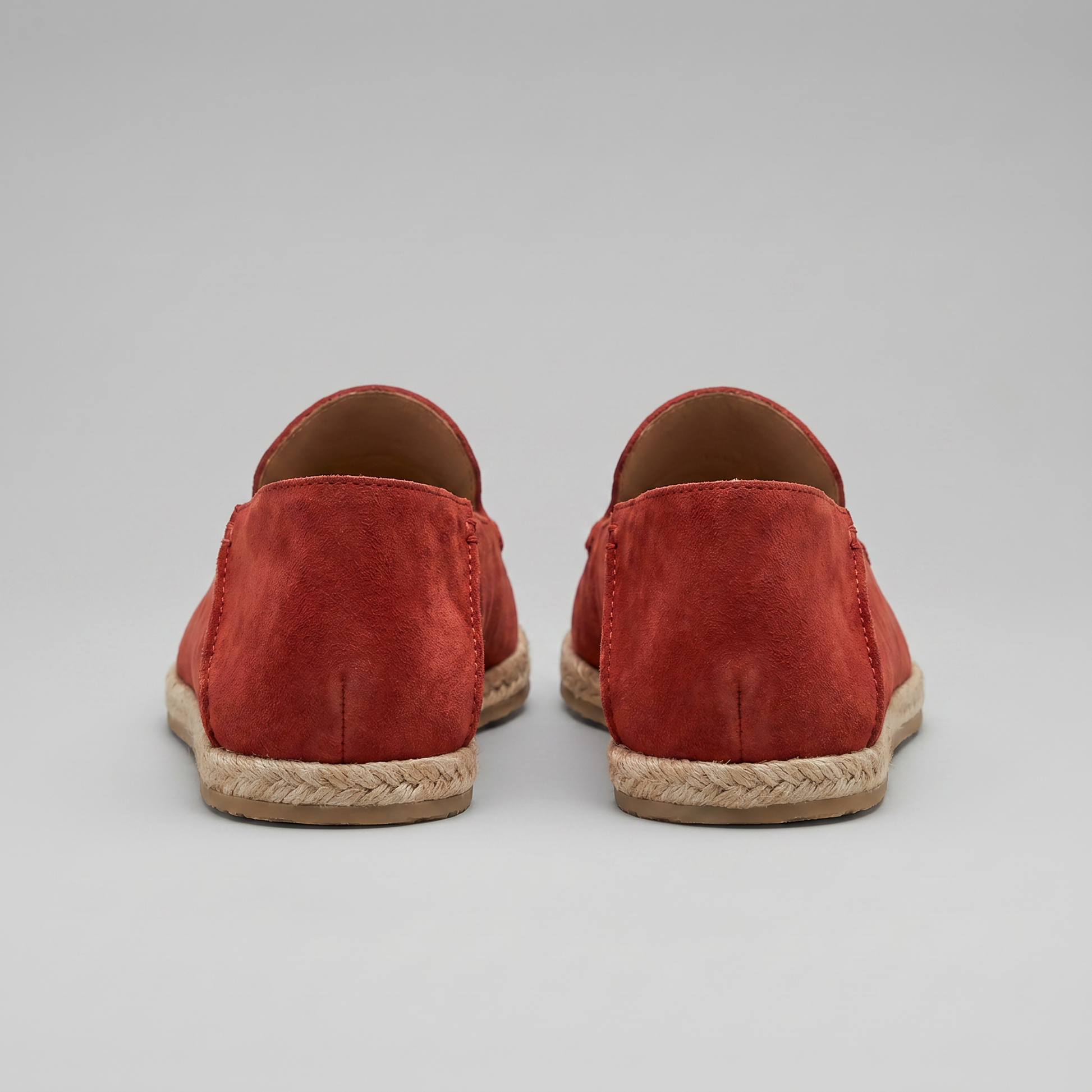 Mocassini Uomo in Camoscio Espadrillas Suola in Corda